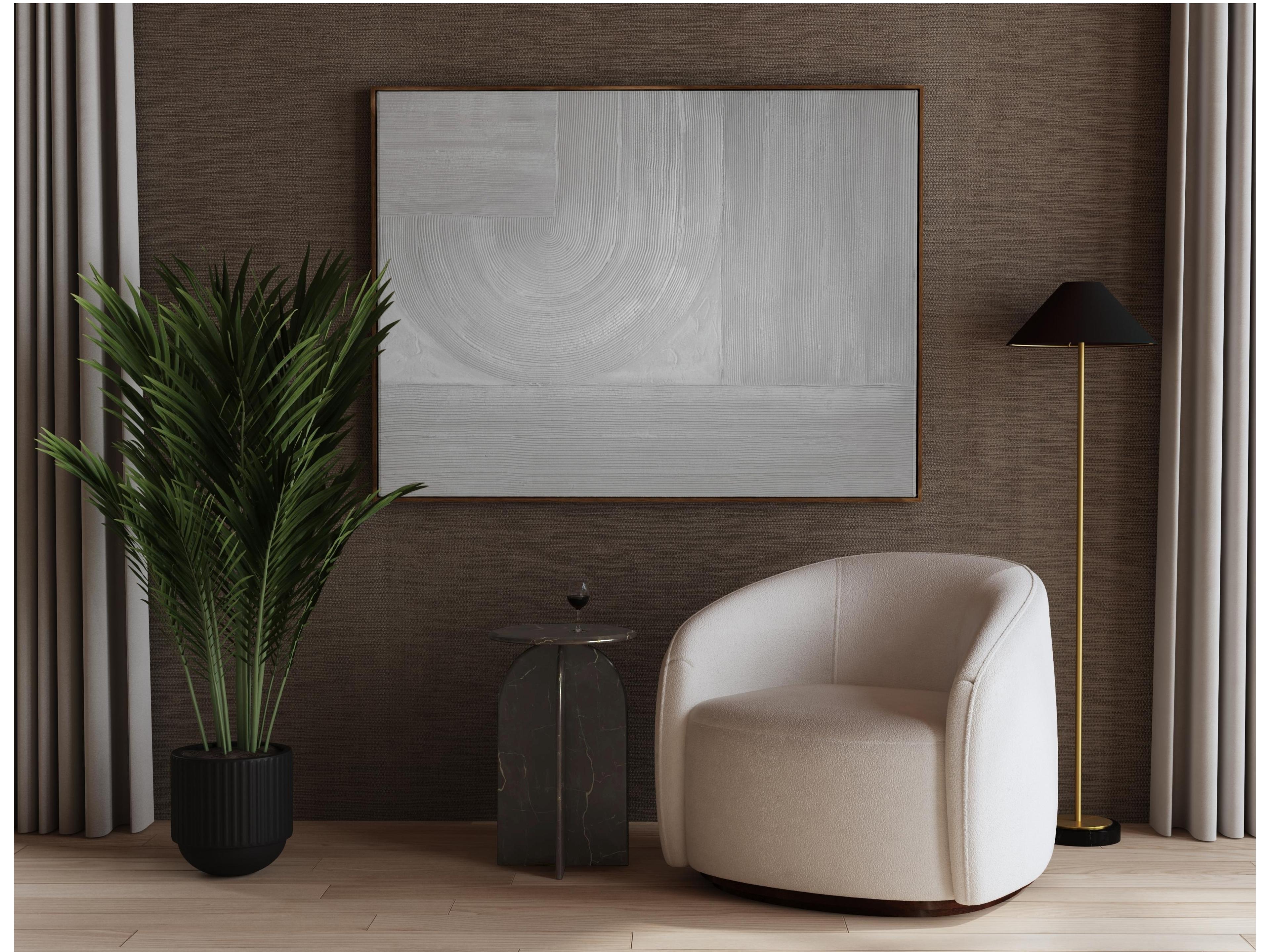 Bassett Mirror Rory Swivel Cream Accent Chair