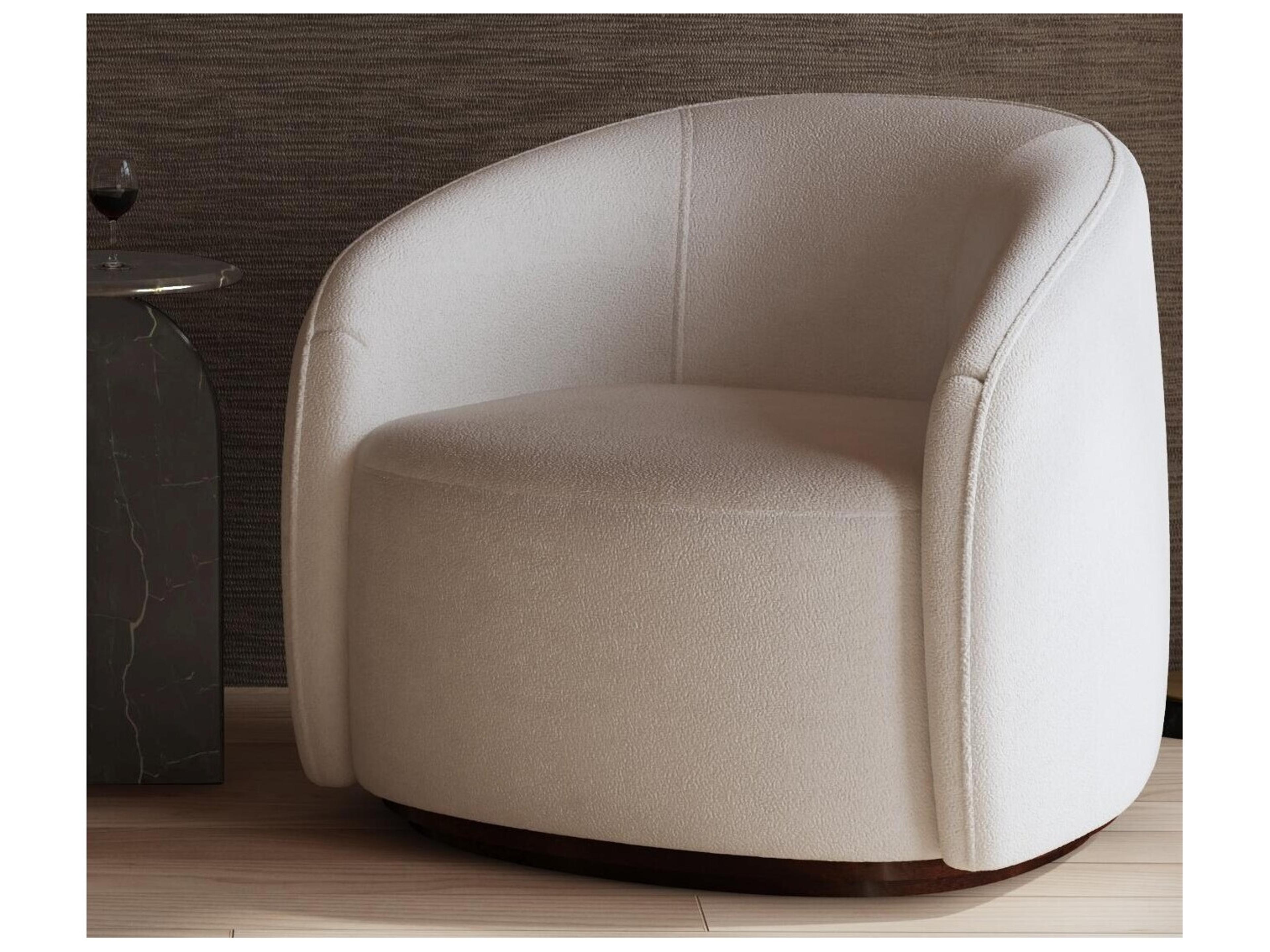 Bassett Mirror Rory Swivel Cream Accent Chair