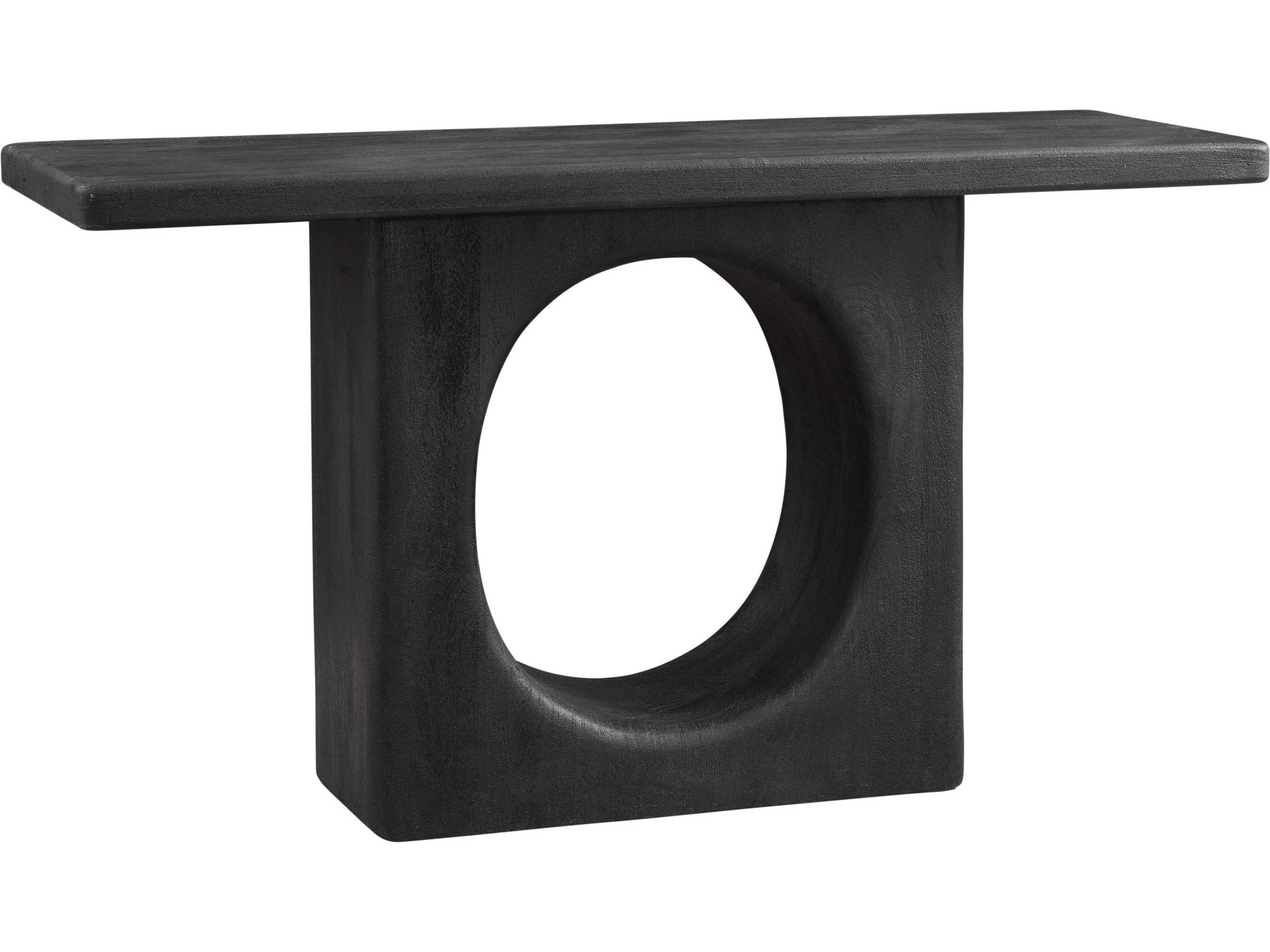 Black Compass Console Table