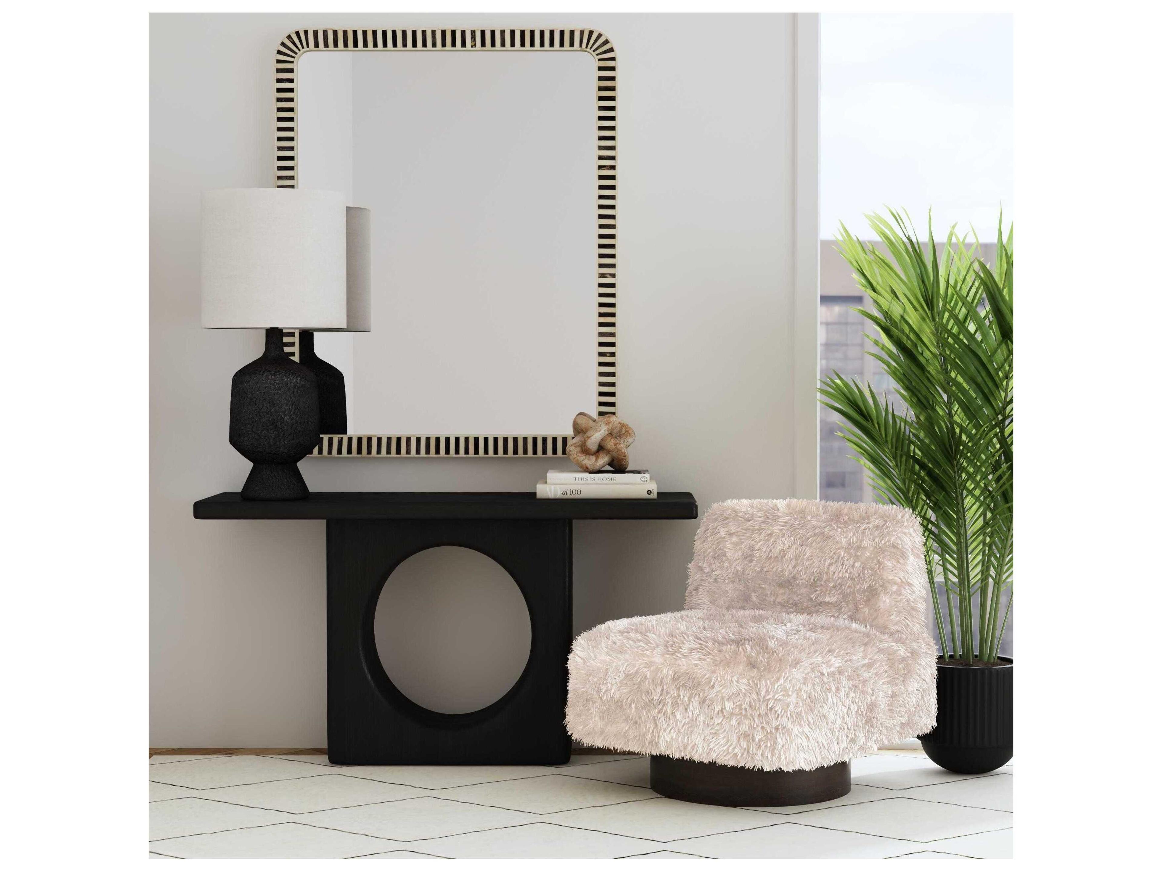 Bassett Mirror Black Compass Console Table