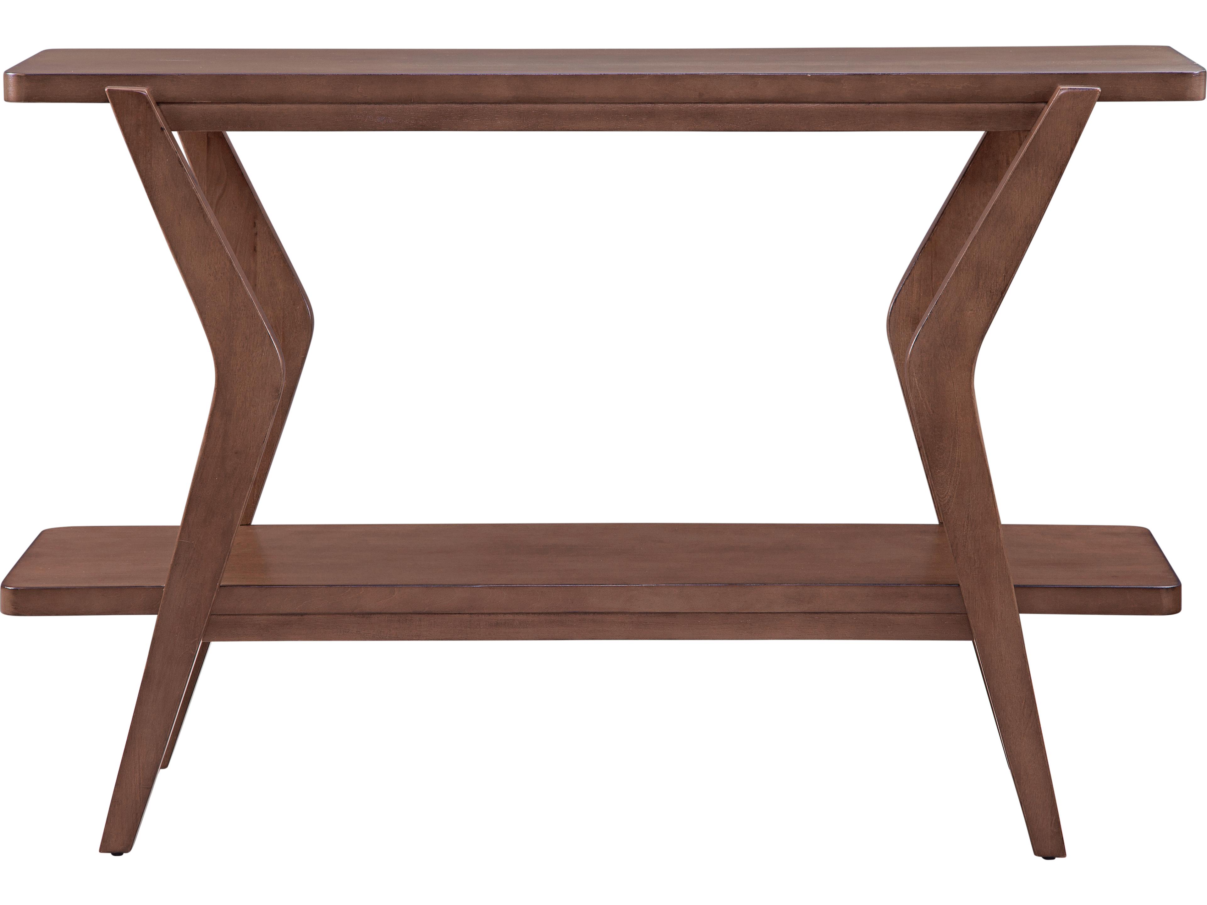 Stratton Rectangular Wood Walnut Consolee Table