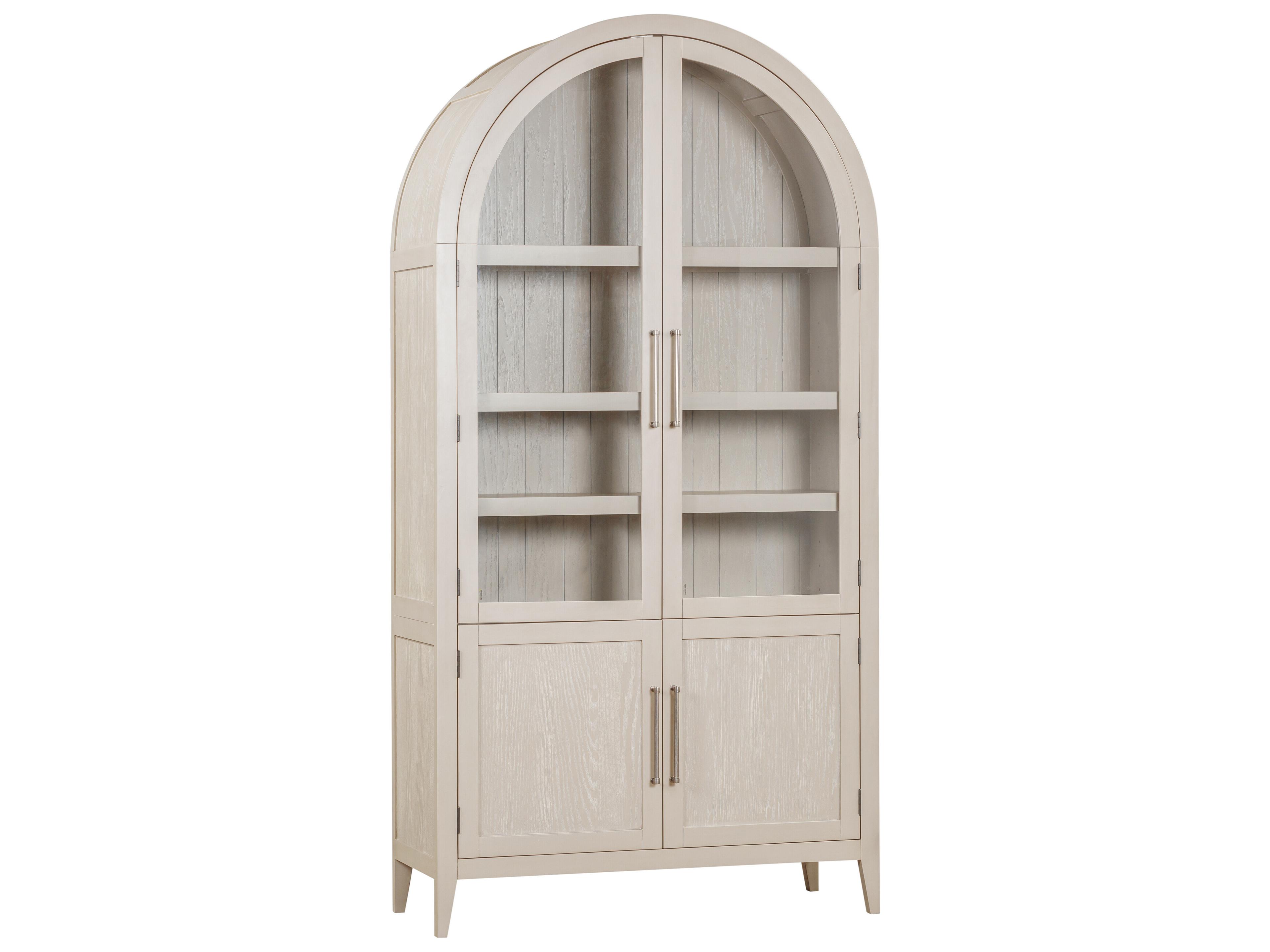 Fynn Display Cabinet with Cerused Grey-Oak Finish