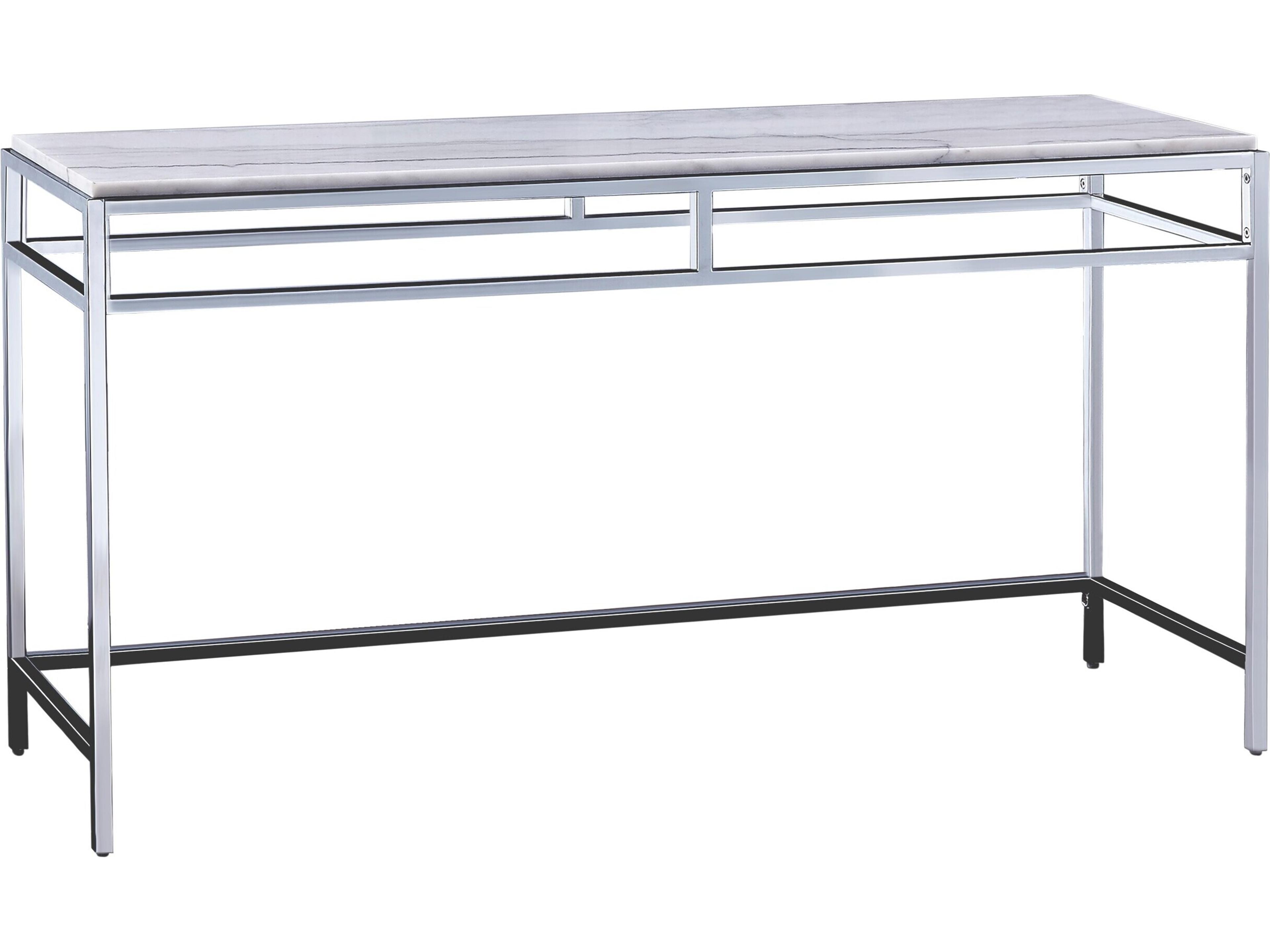 Medine Raiden Rectangular Marble White Console Table