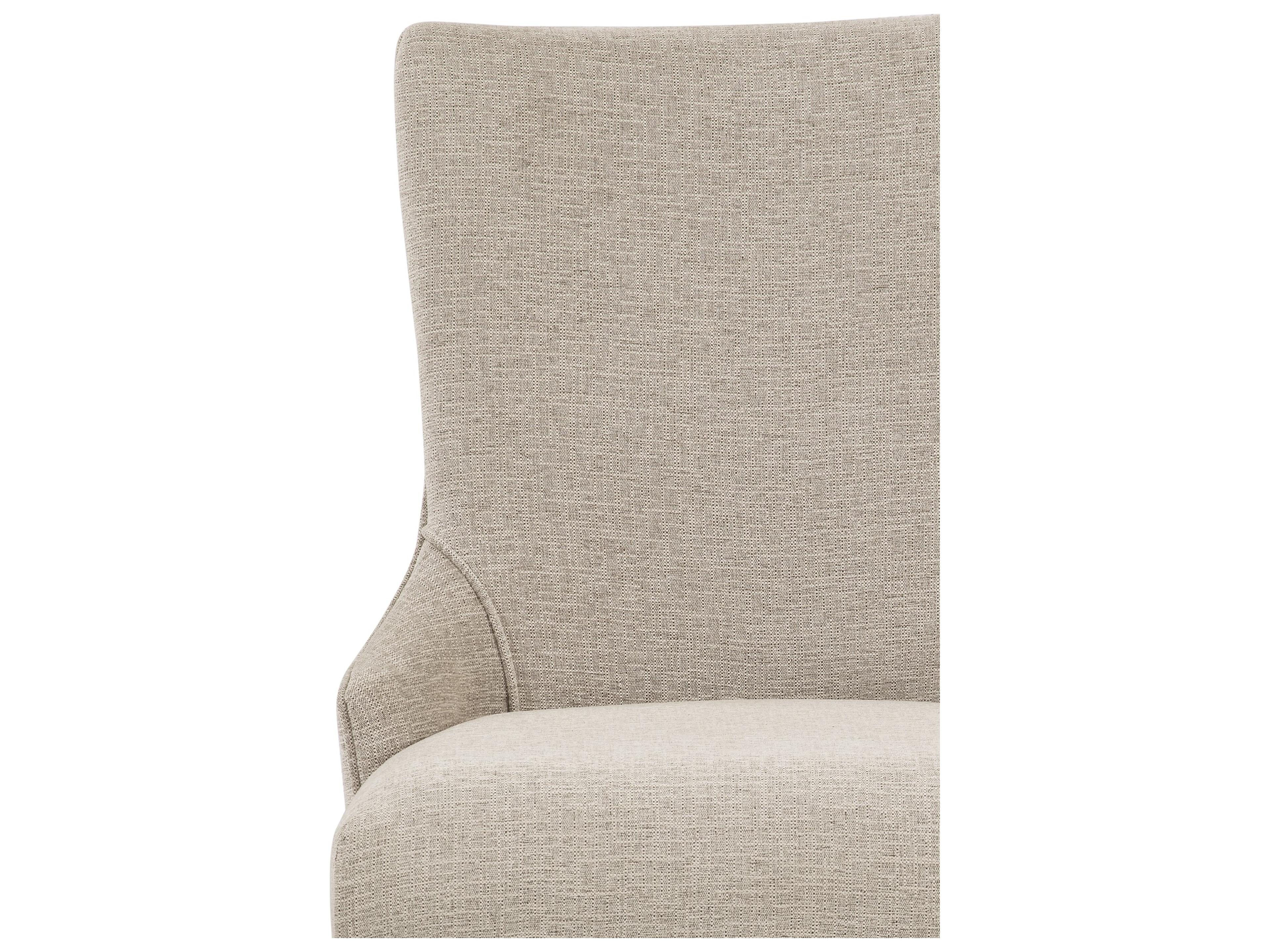 Bassett Mirror Bambach Parsons Fabric Rubberwood Brown Upholstered Side Dining Chair