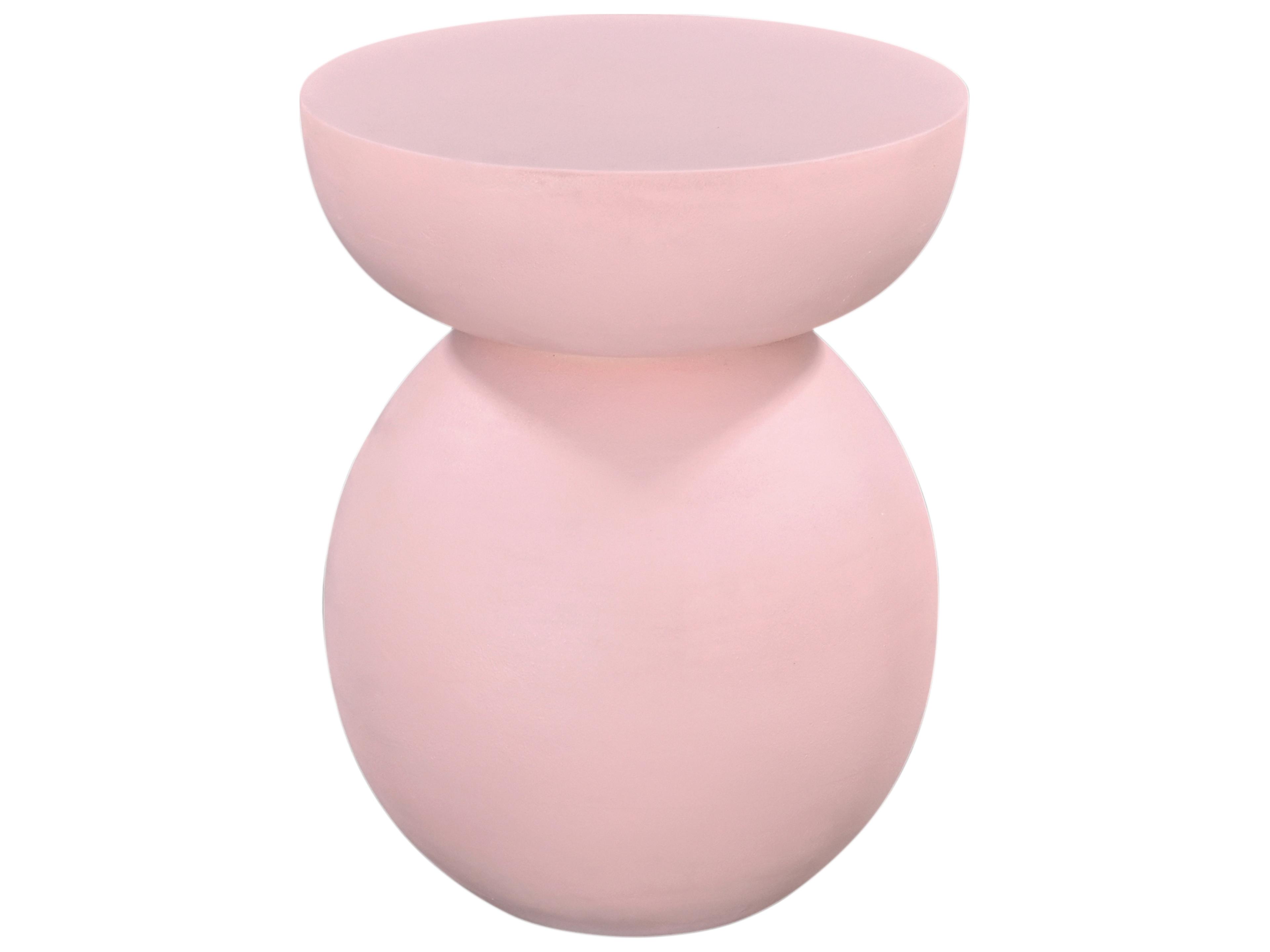 Bassett Mirror Eden Round Wood Pink End Table