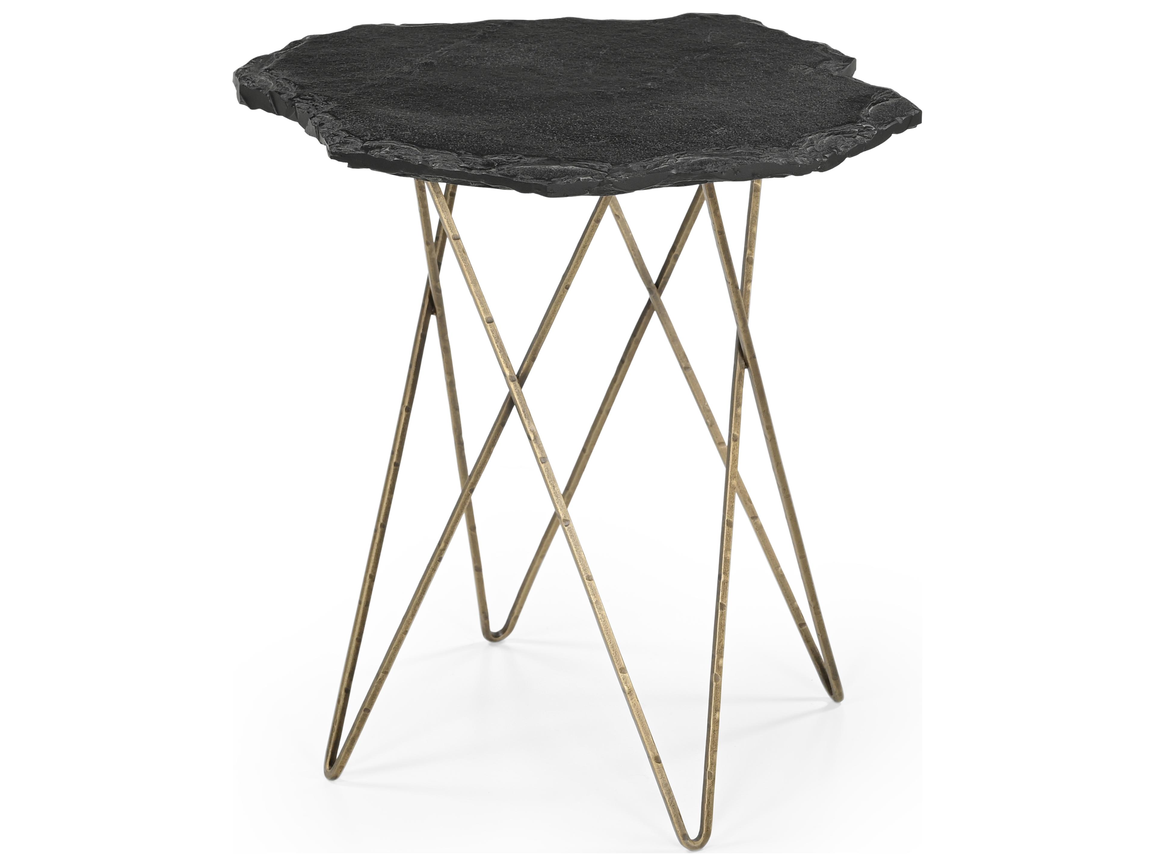 Cleo Marble Black End Table