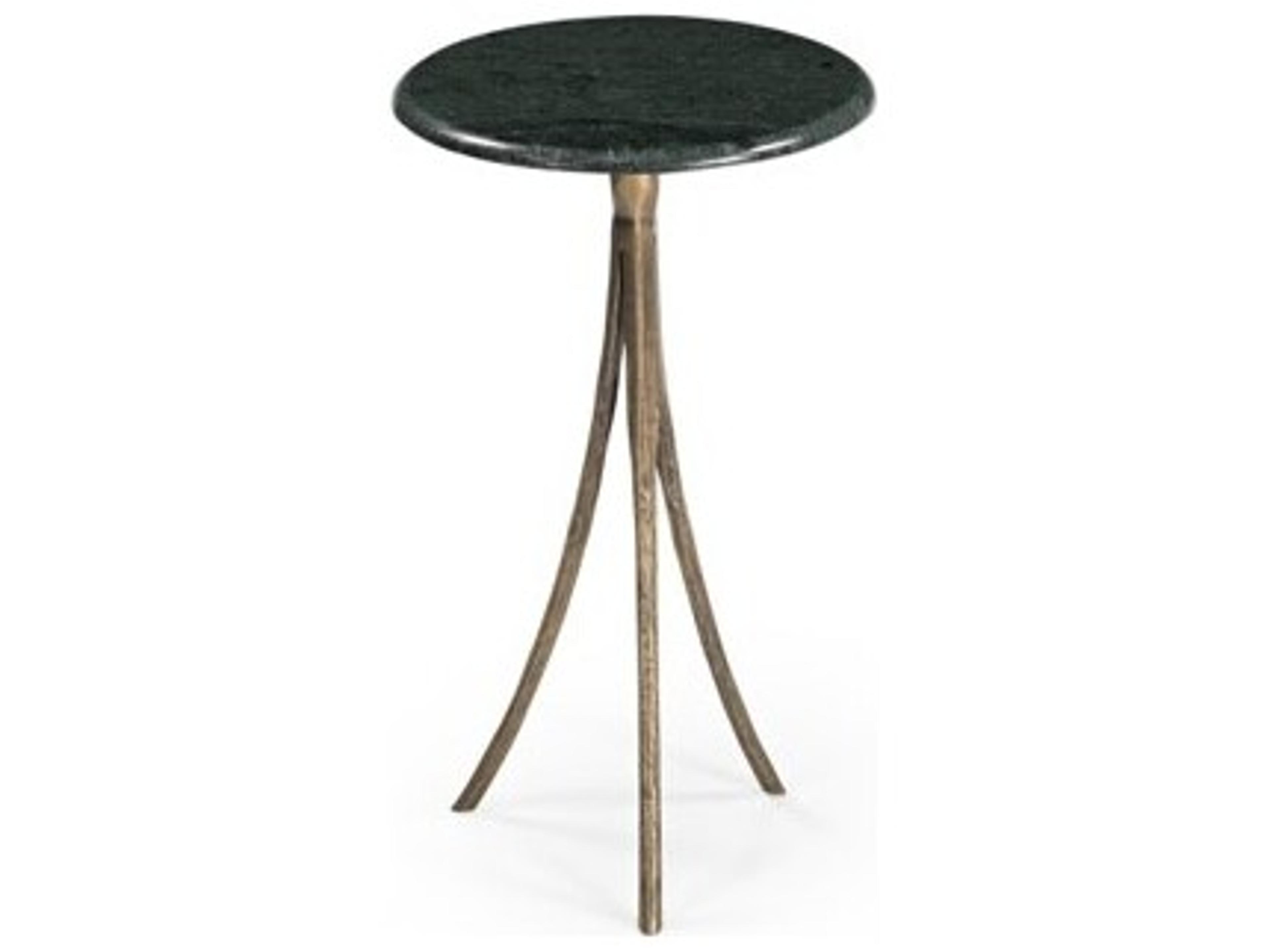 Bassett Mirror Milo Round Marble Green End Table