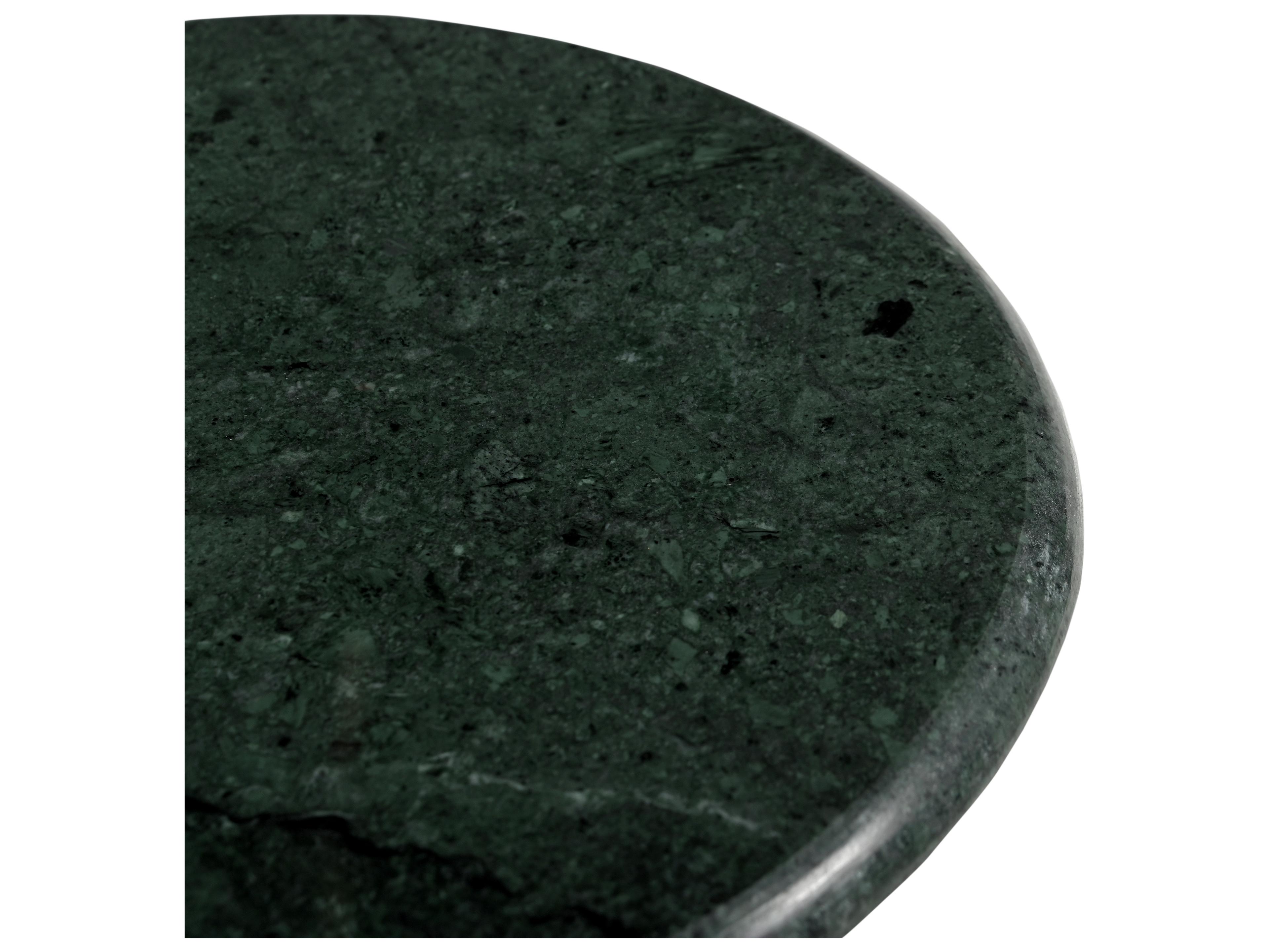 Bassett Mirror Milo Round Marble Green End Table