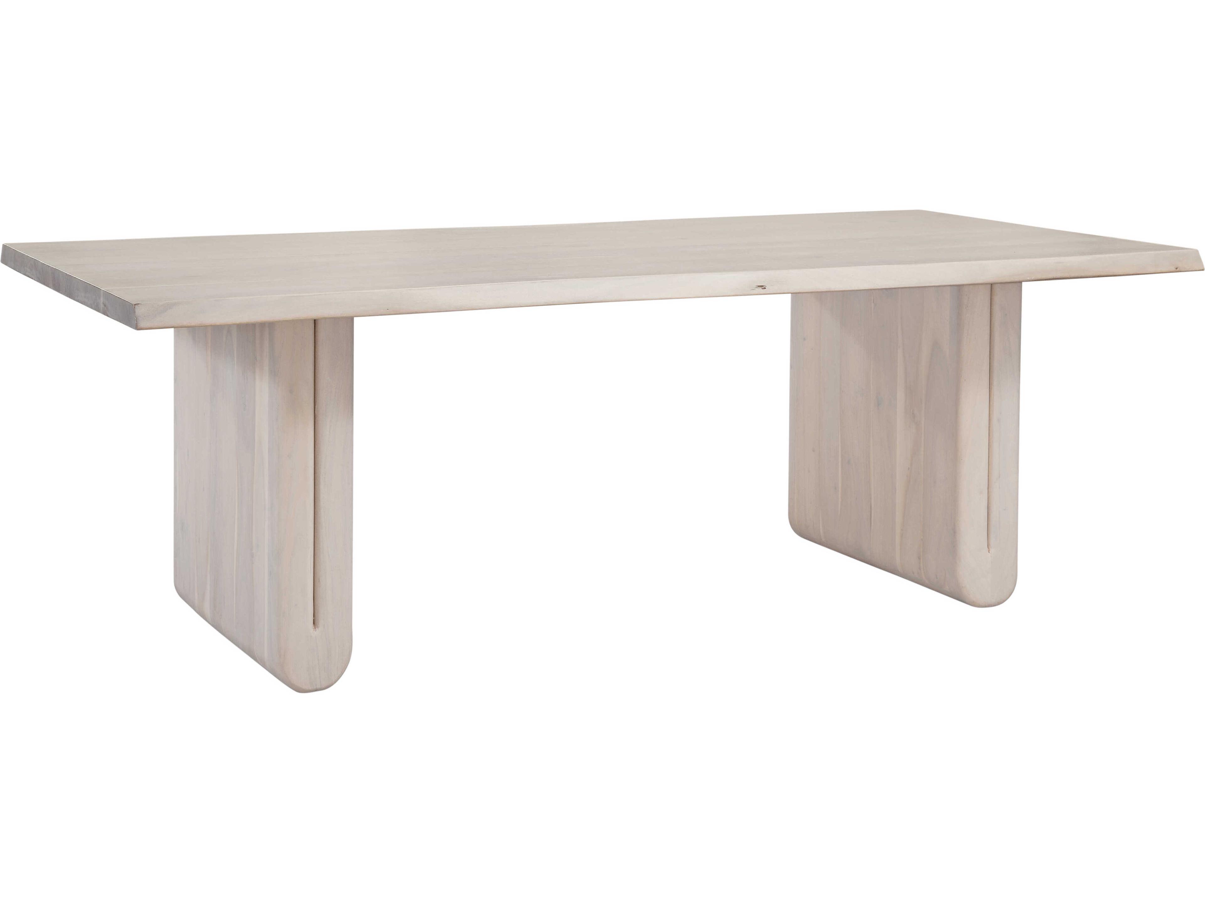 Nadia 88-Inch Rectangle Dining Table in Whitewash Mango Wood