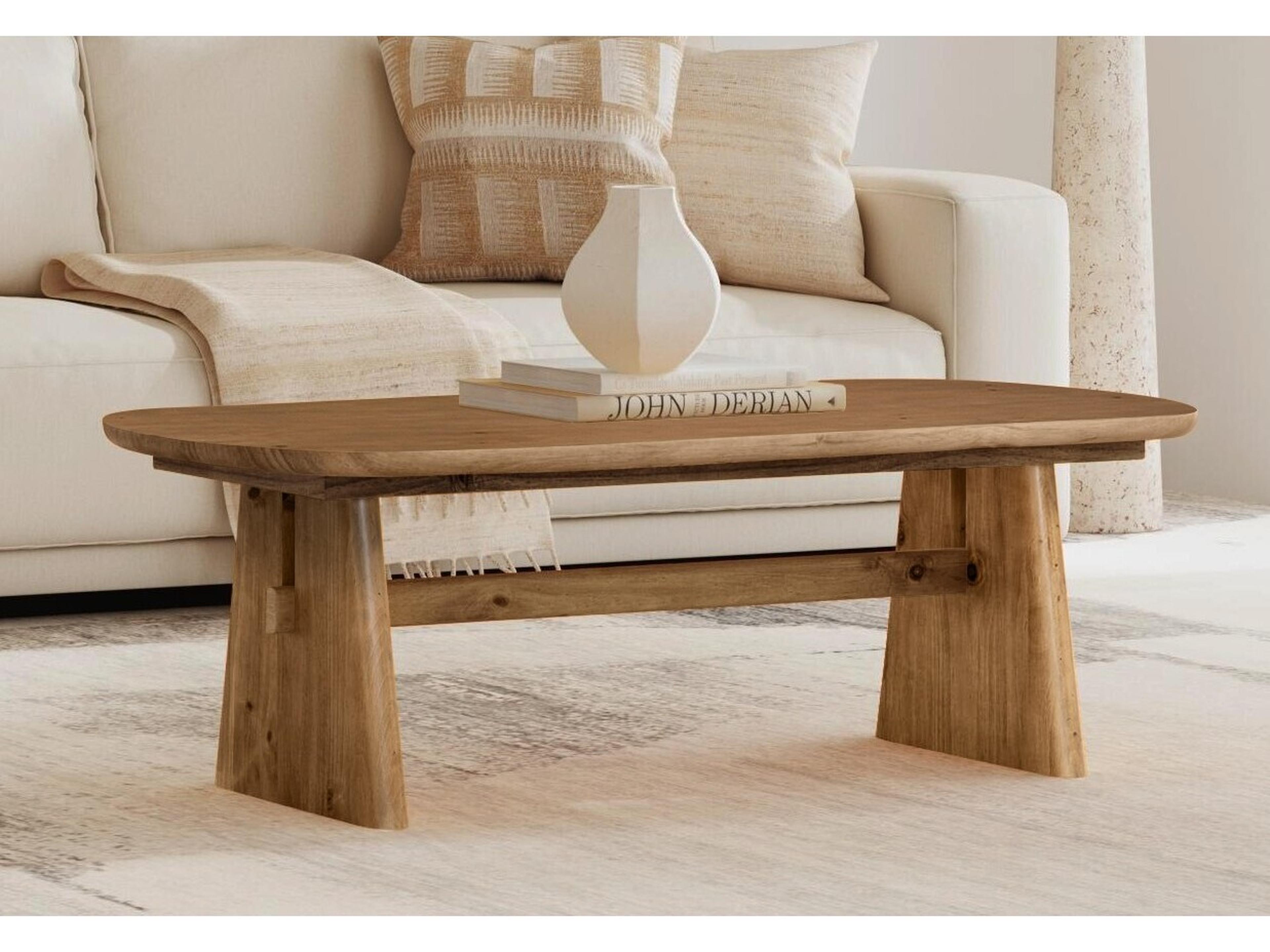 Bassett Mirror Knox Rectangular Wood Coffee Table