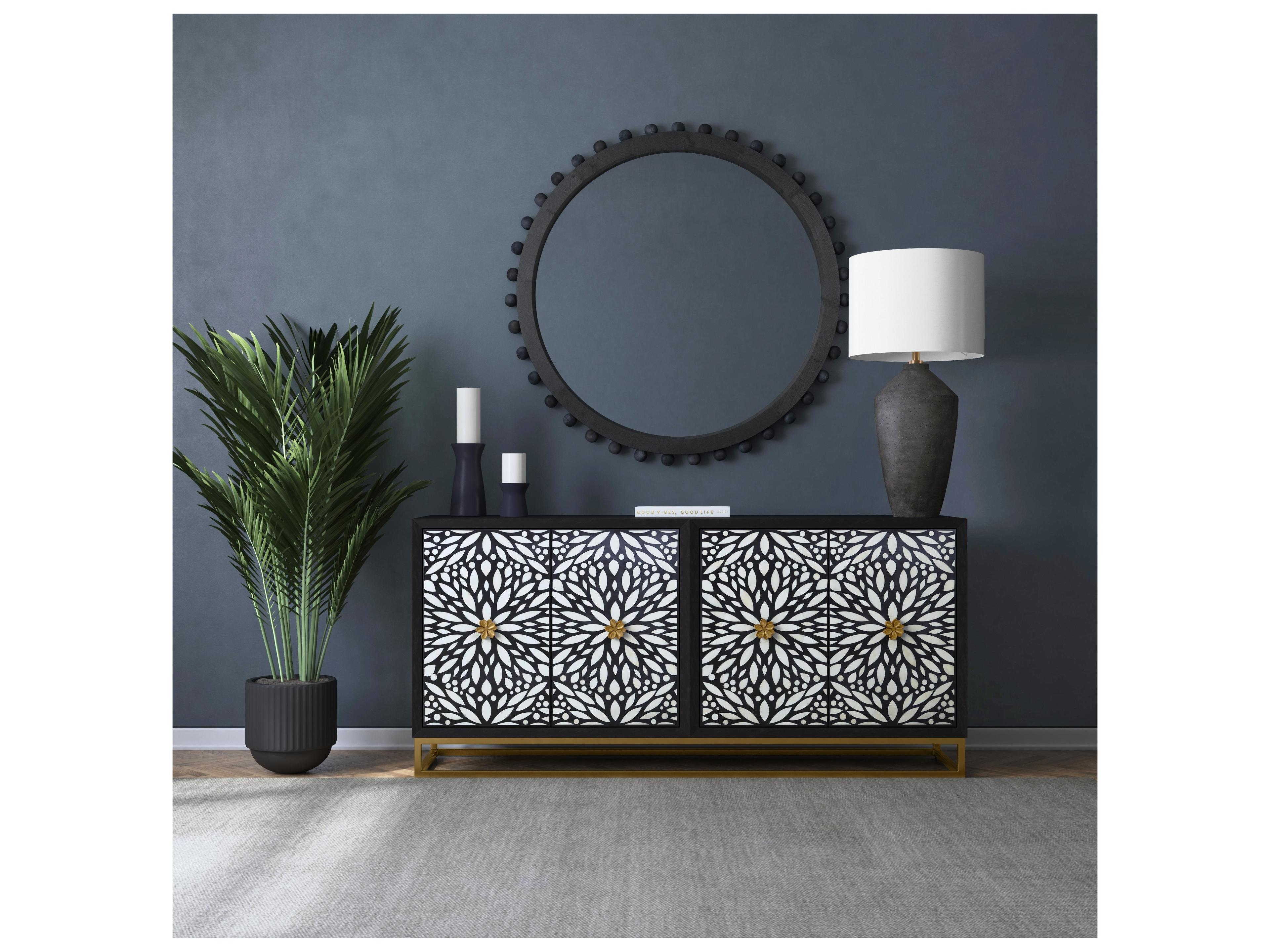 Bassett Mirror Cameron 72" Mango Wood Sideboard