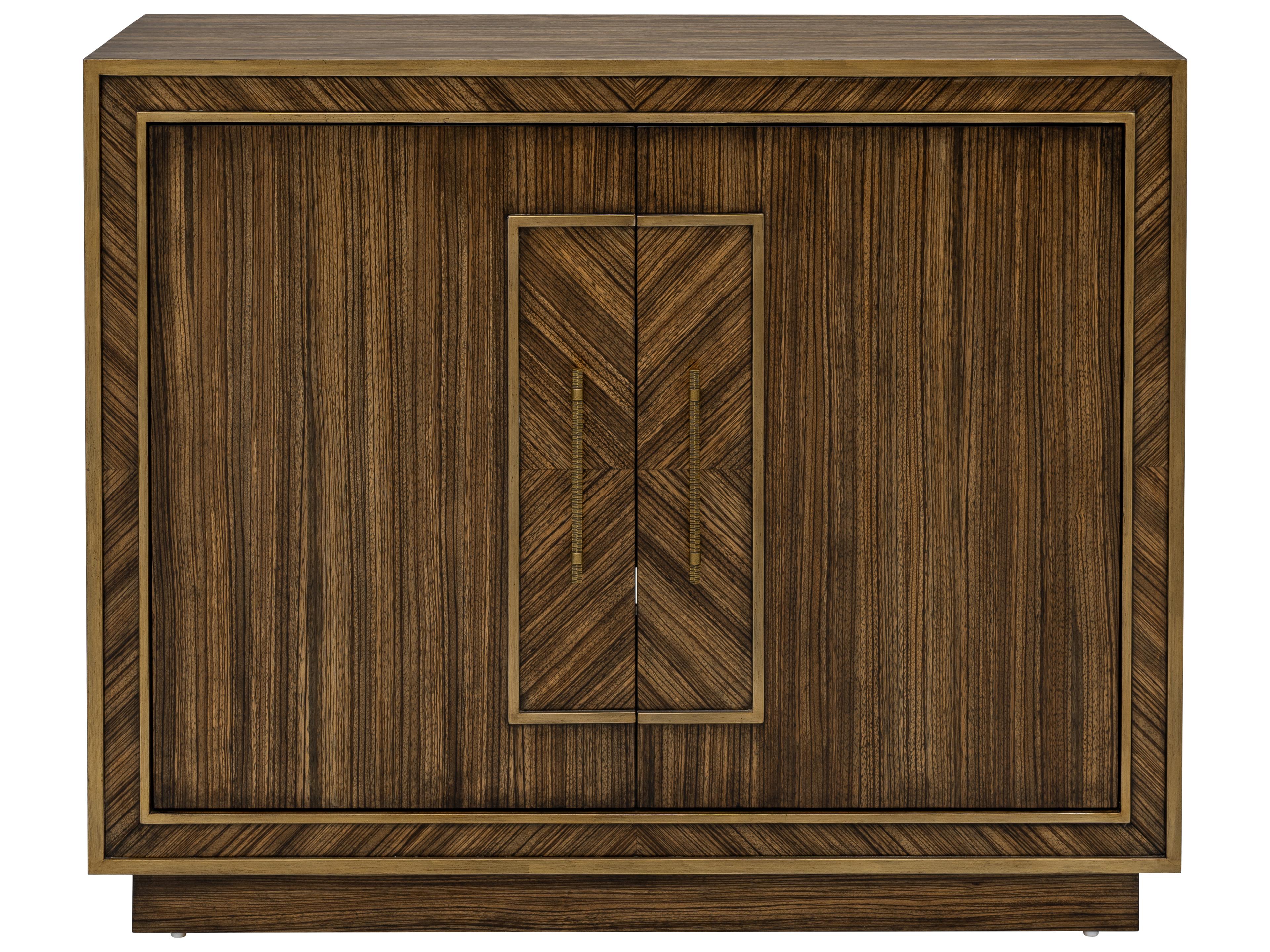 Bassett Mirror Claudia Brown Rubberwood Accent Chest