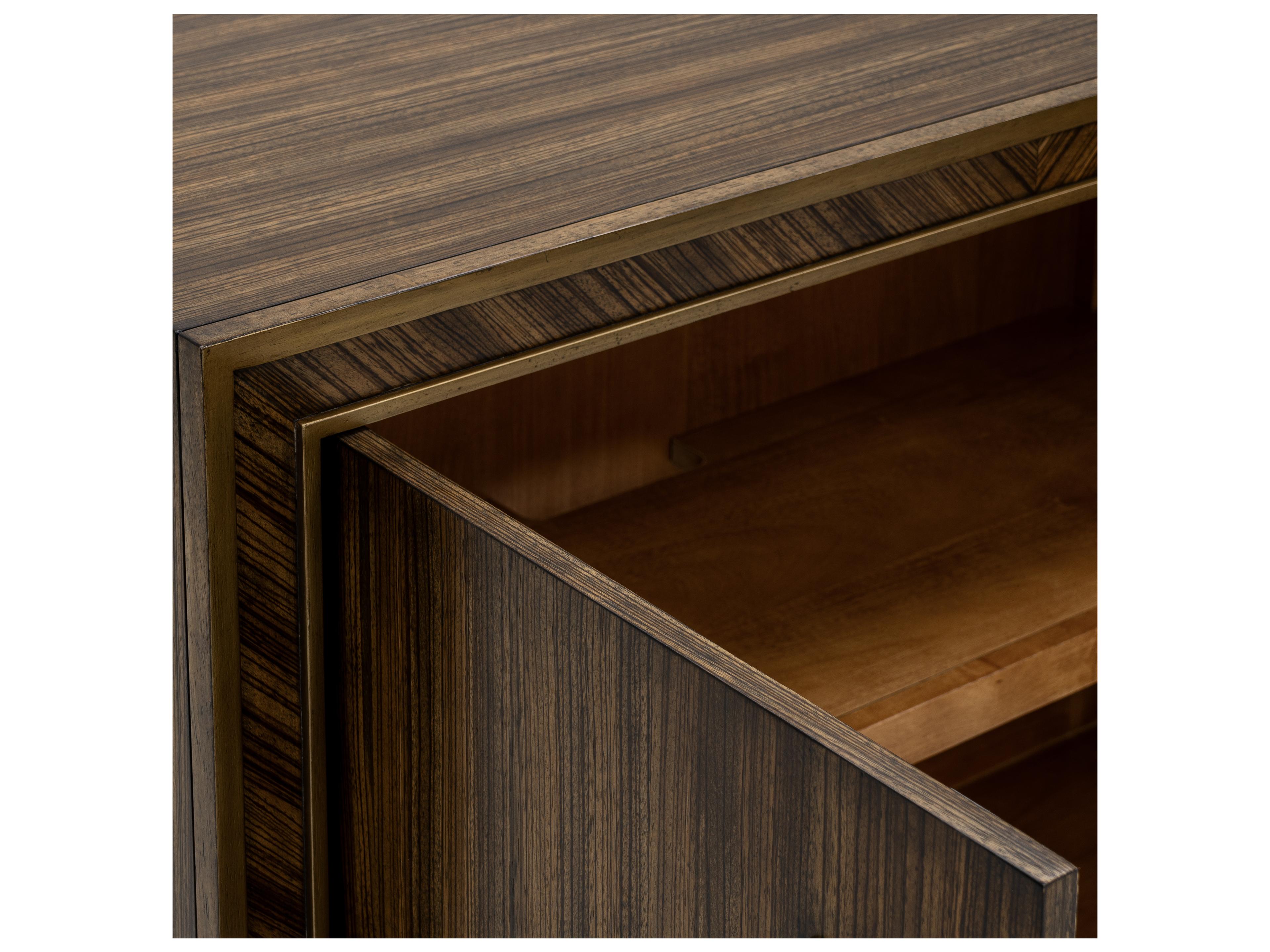 Bassett Mirror Claudia Brown Rubberwood Accent Chest