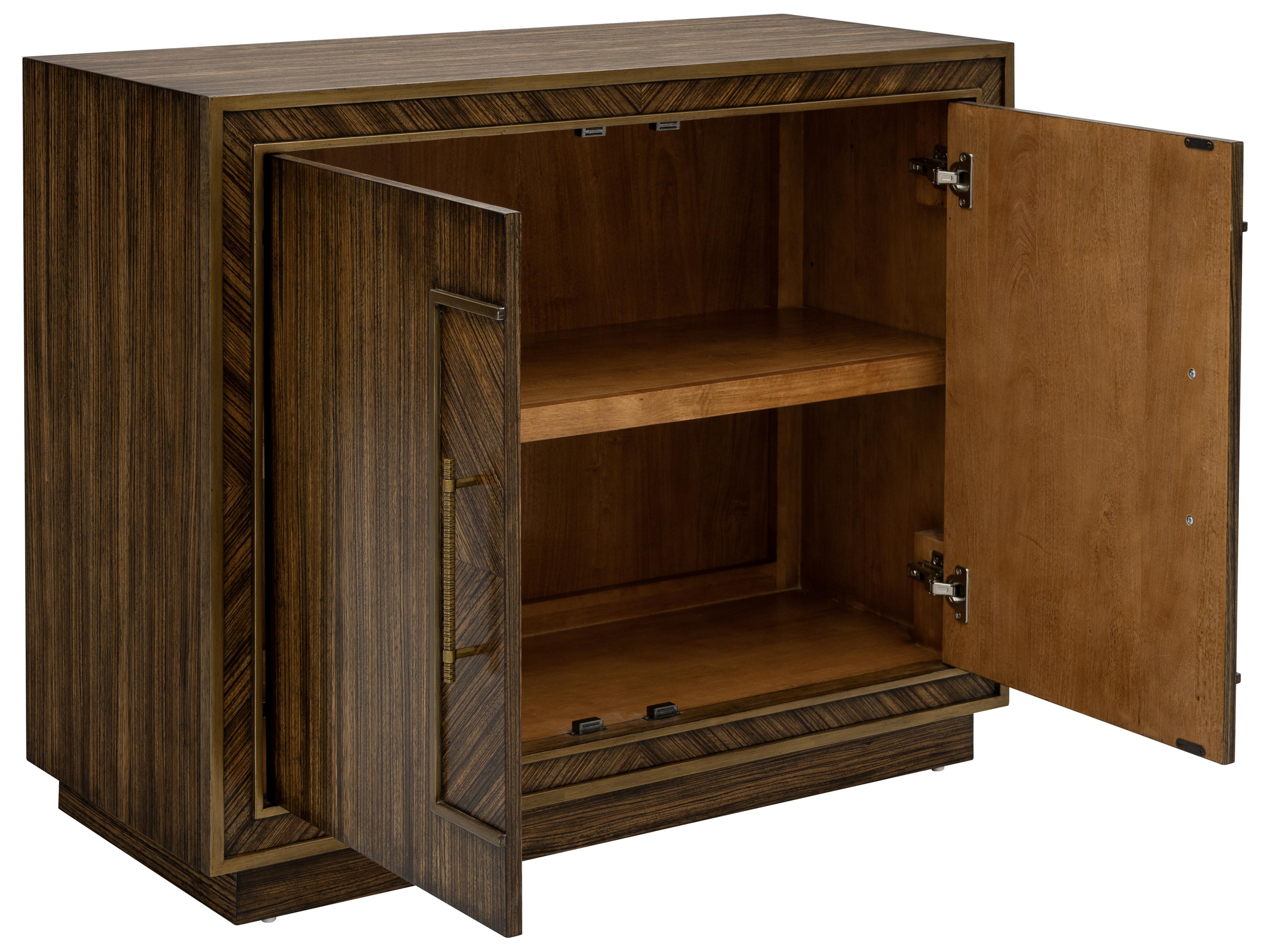 Bassett Mirror Claudia Brown Rubberwood Accent Chest