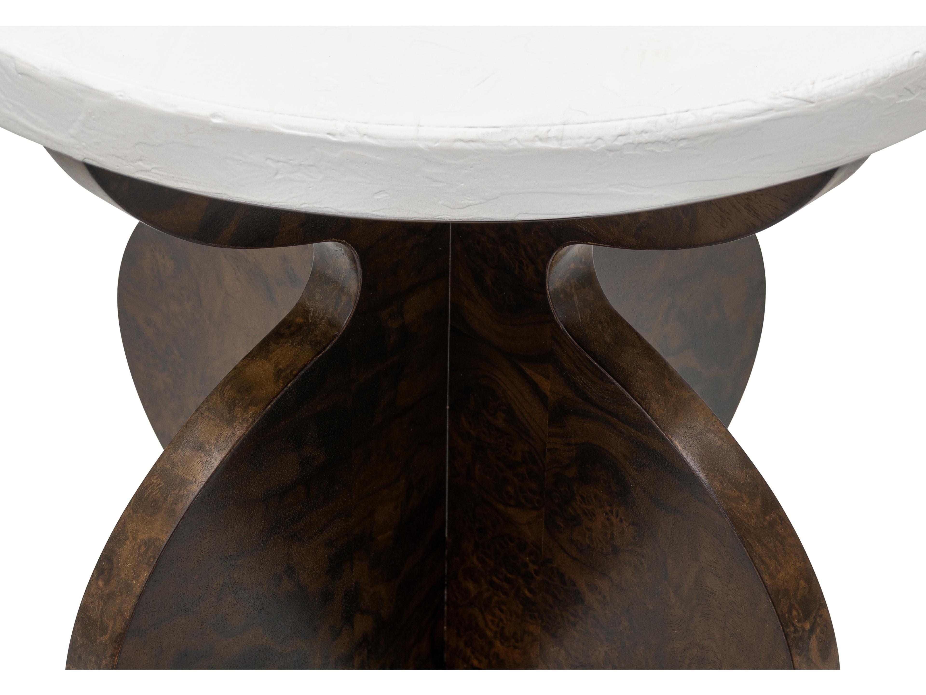 Bassett Mirror Paloma Round Stone End Table
