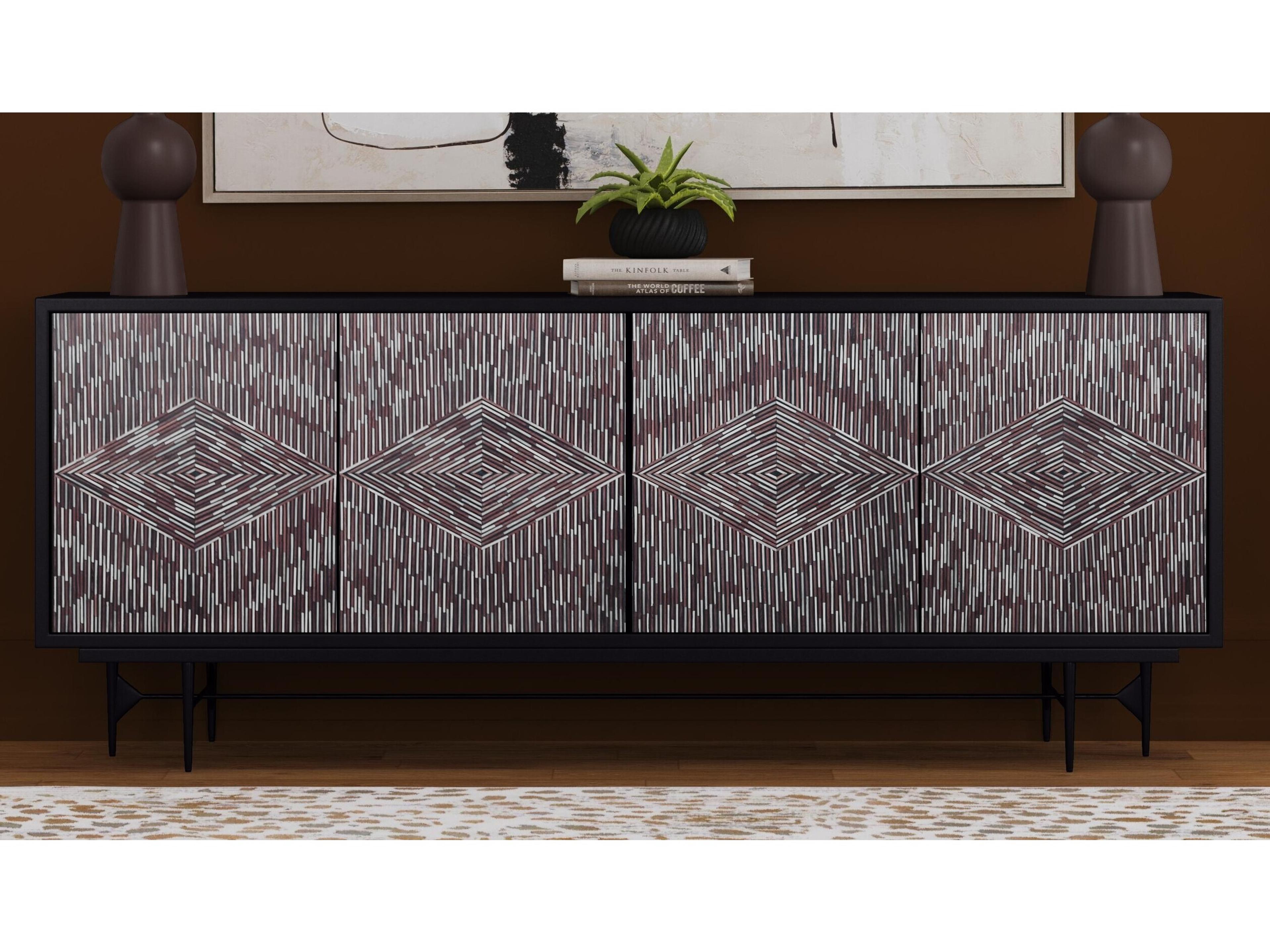 Bassett Mirror 80" Mango Wood Brown Sideboard