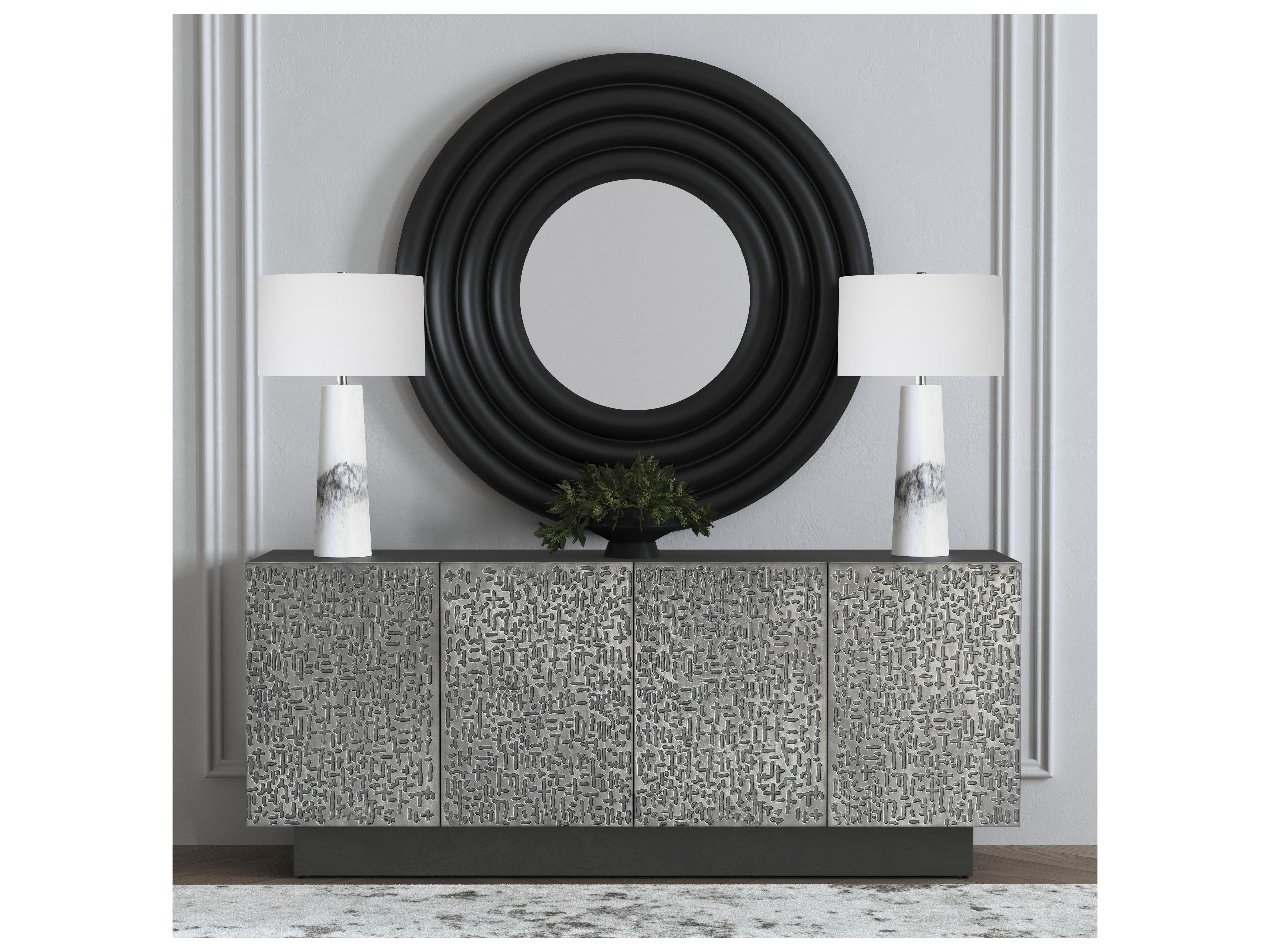 Bassett Mirror 72" Black Sideboard