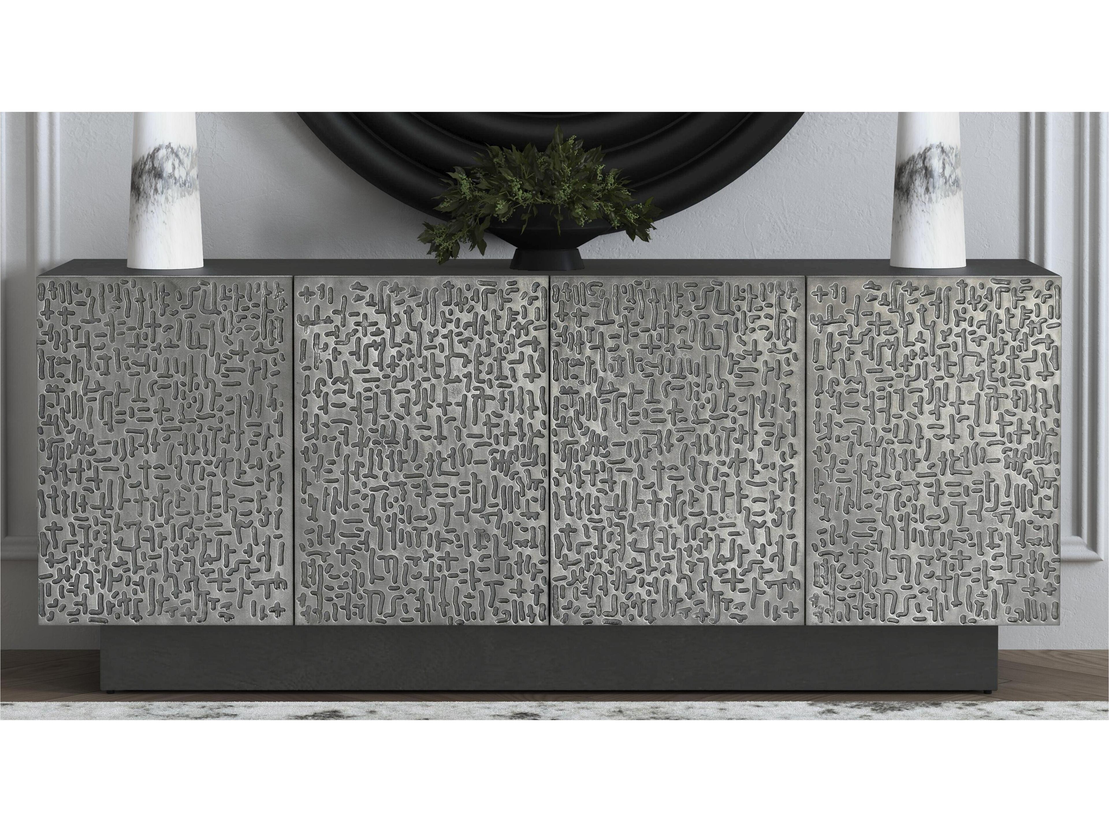 Bassett Mirror 72" Black Sideboard