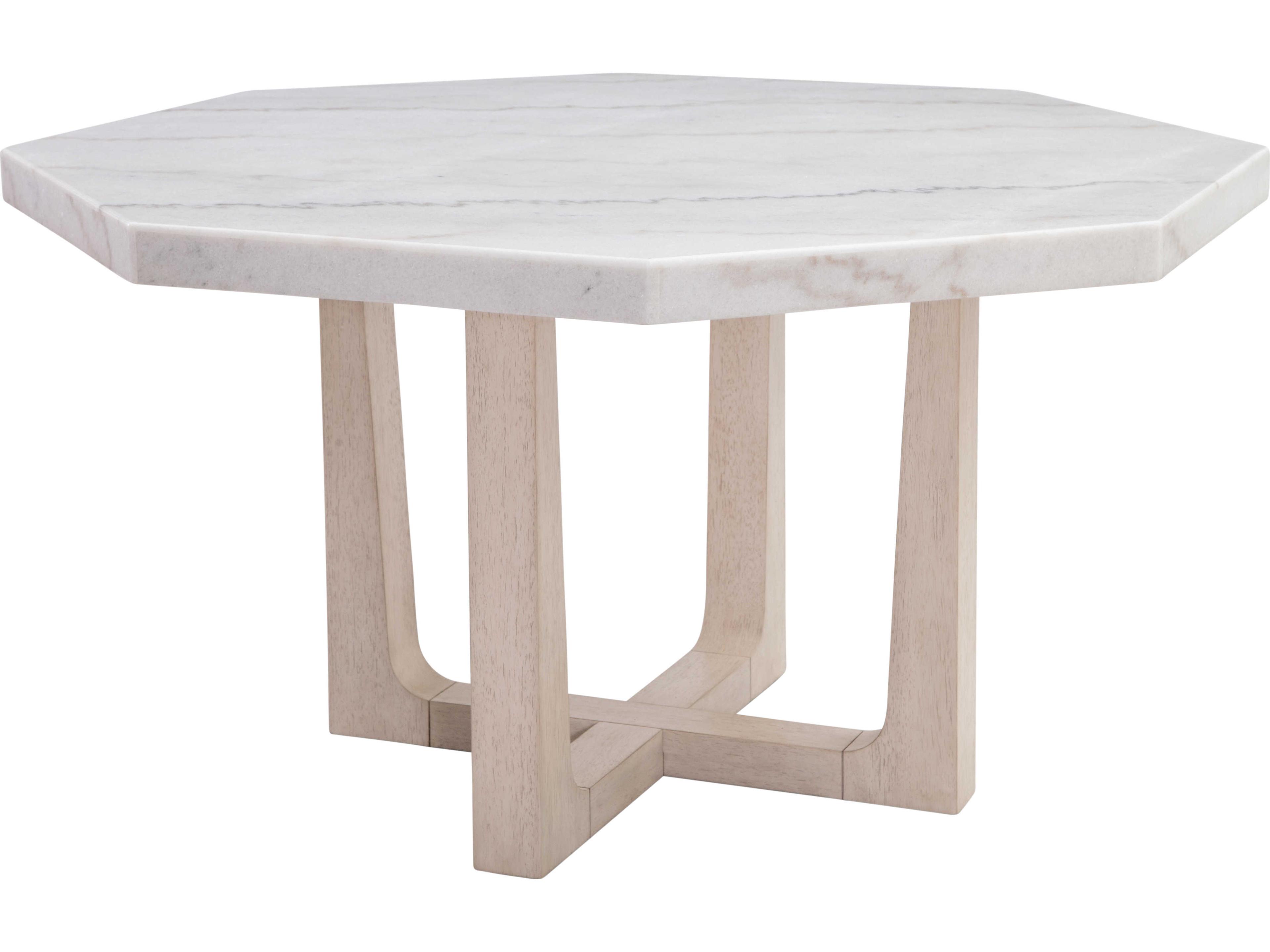 Newport Octagon Marble Sun Bleached Ash Dining Table