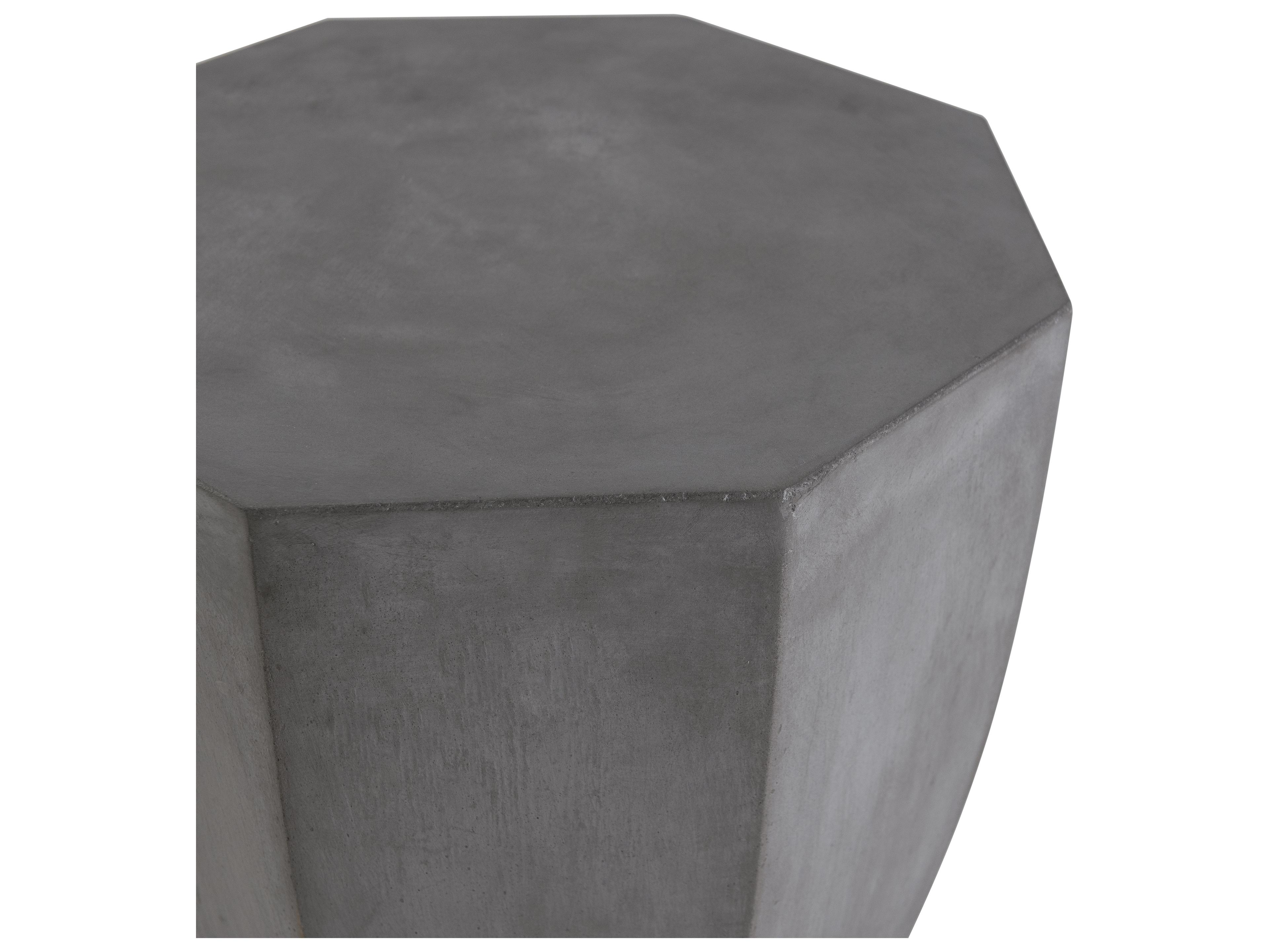 Bassett Mirror Babalou Octagon Concrete End Table