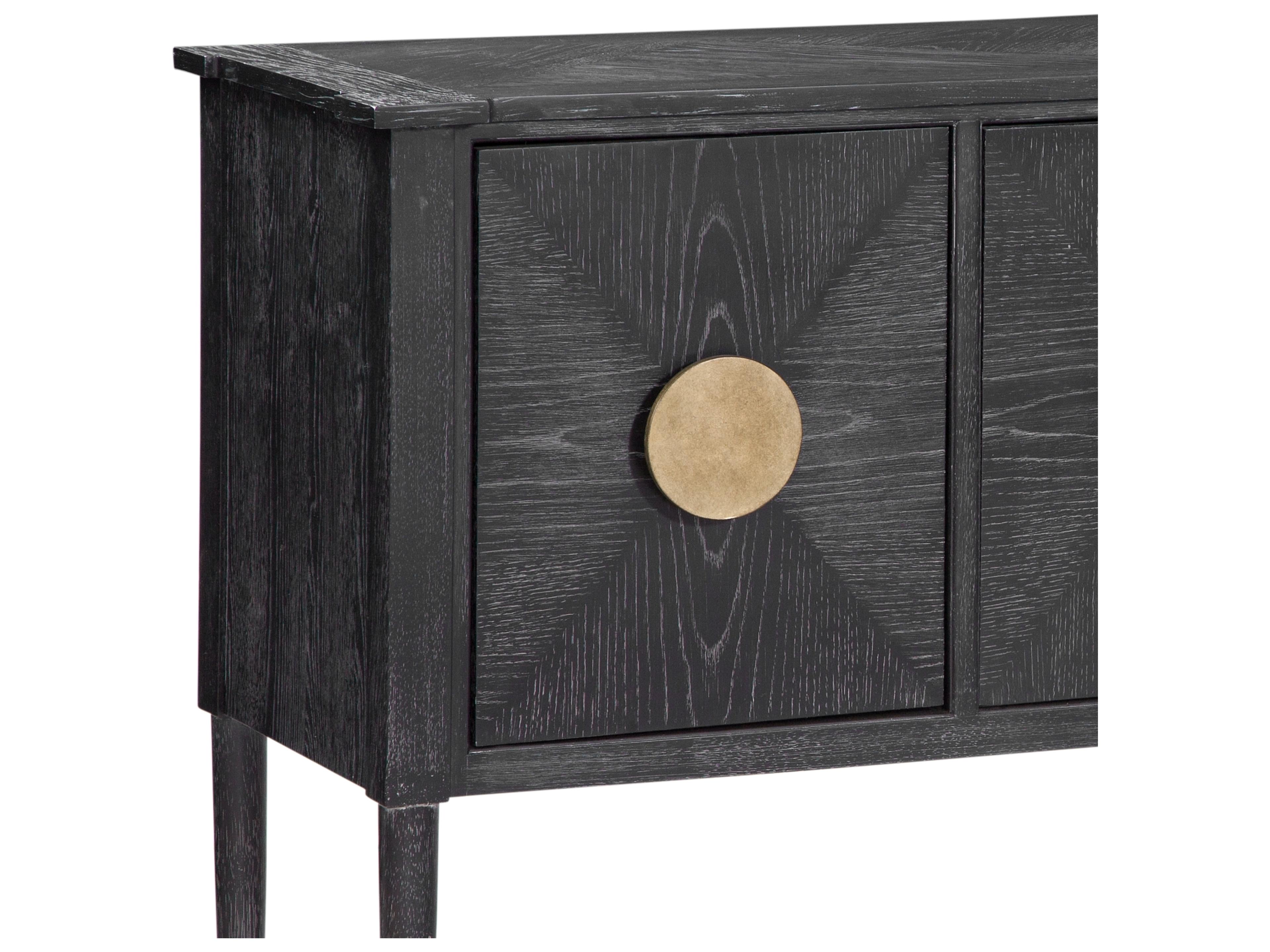 Bassett Mirror Jensen Rectangular Wood Cerused Oak Consolee Table