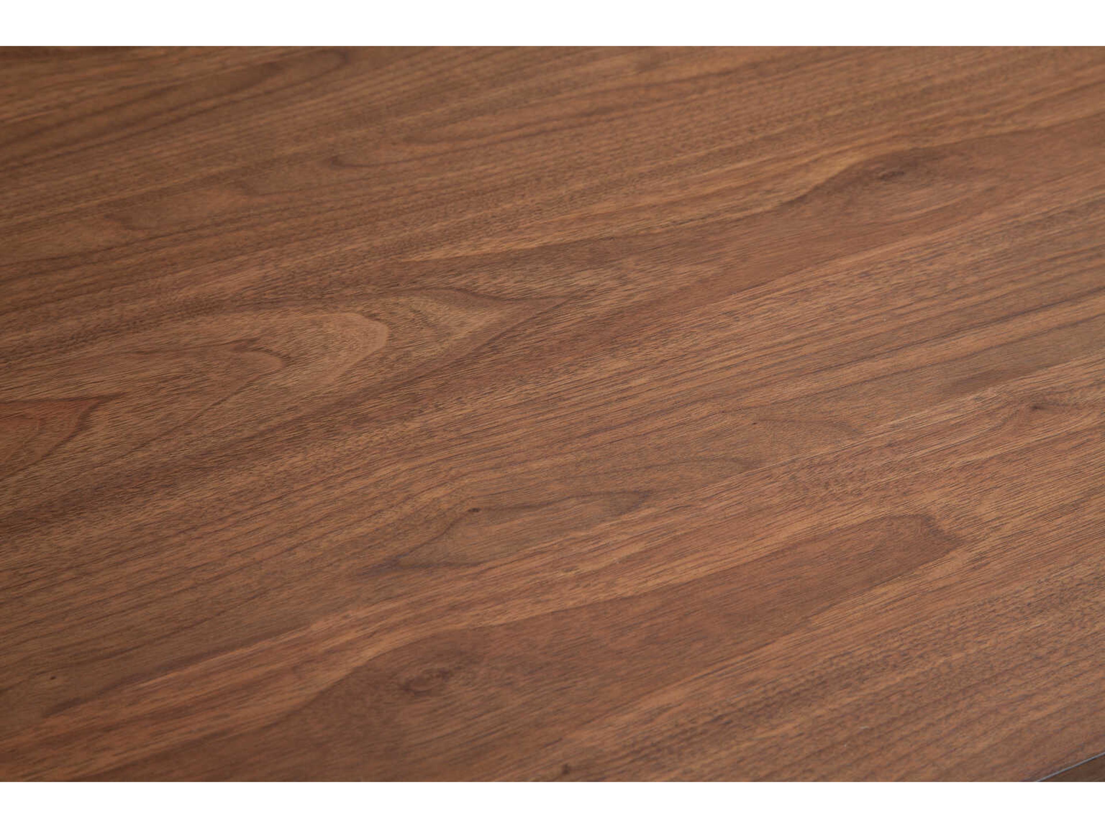 Bassett Mirror Brooke Square Wood Walnut Brushed Gold Cocktail Table