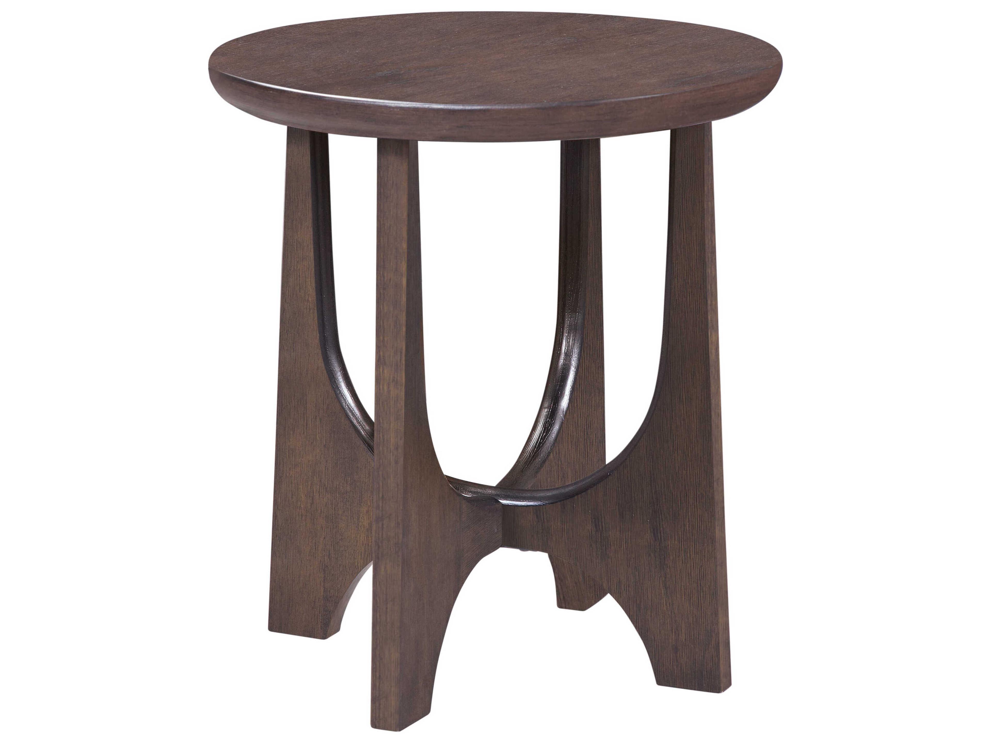 Dunnigan Brown Round Wood End Table
