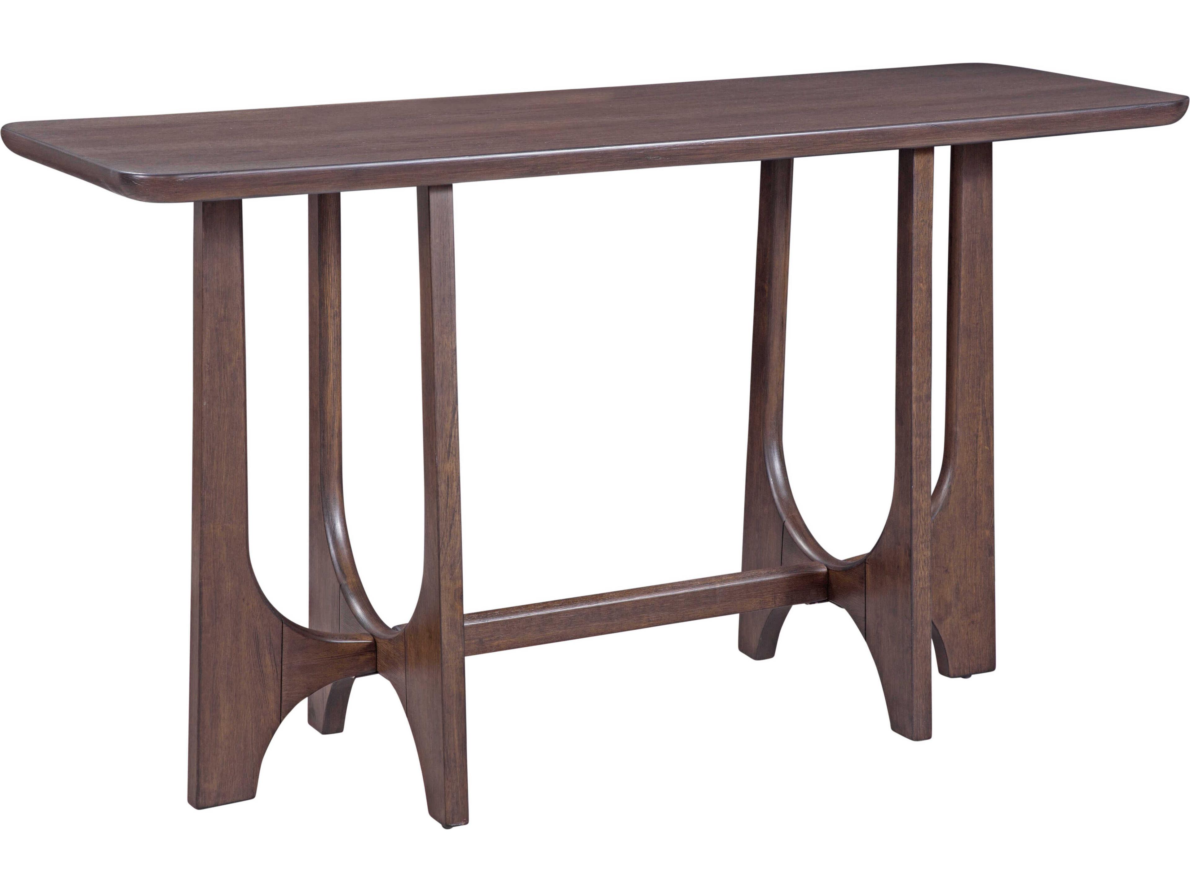 Dunnigan Brown Round Wood Console Table