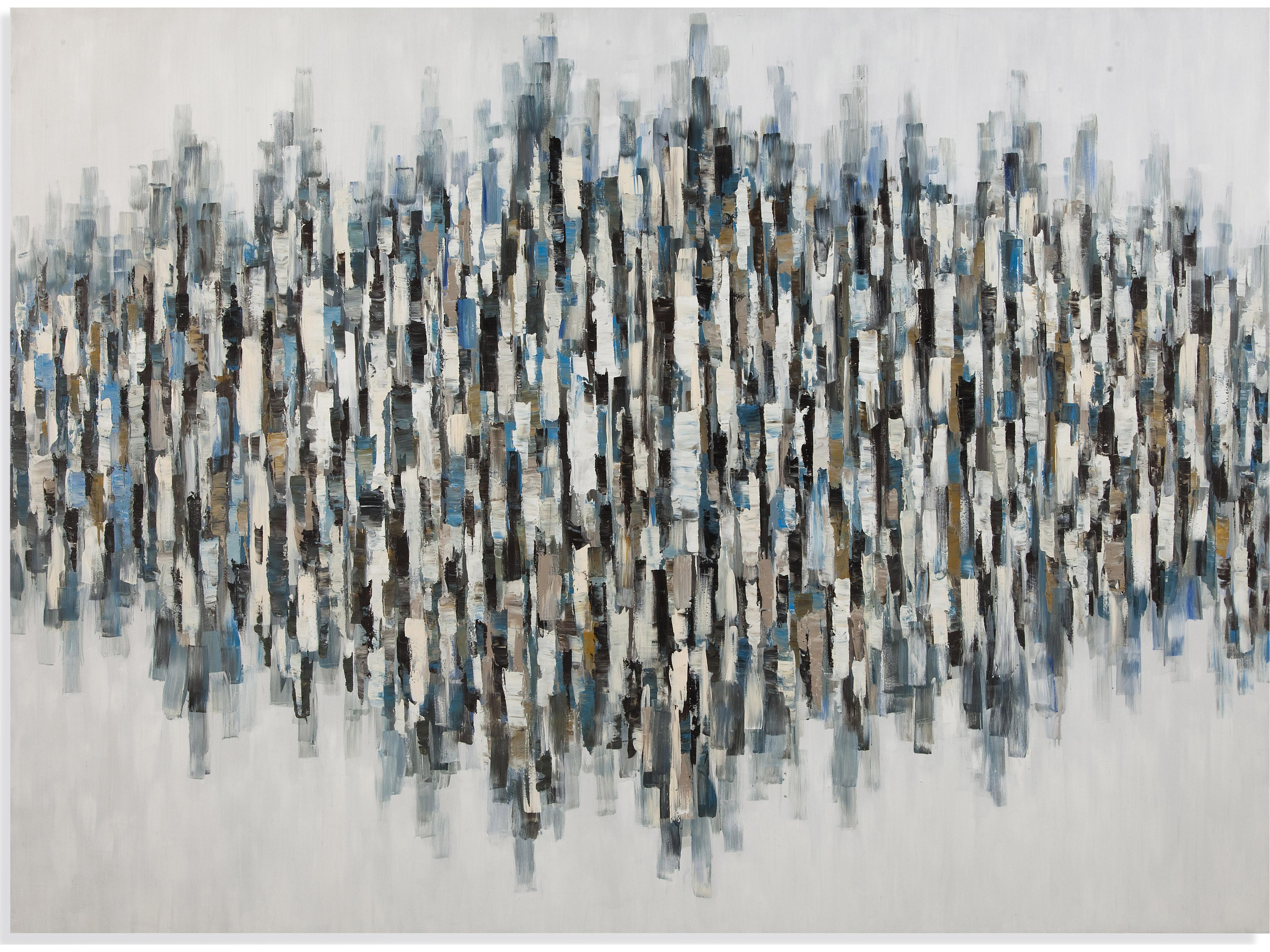 Bassett Mirror Thoroughly Modern Blue Lines Wall Art