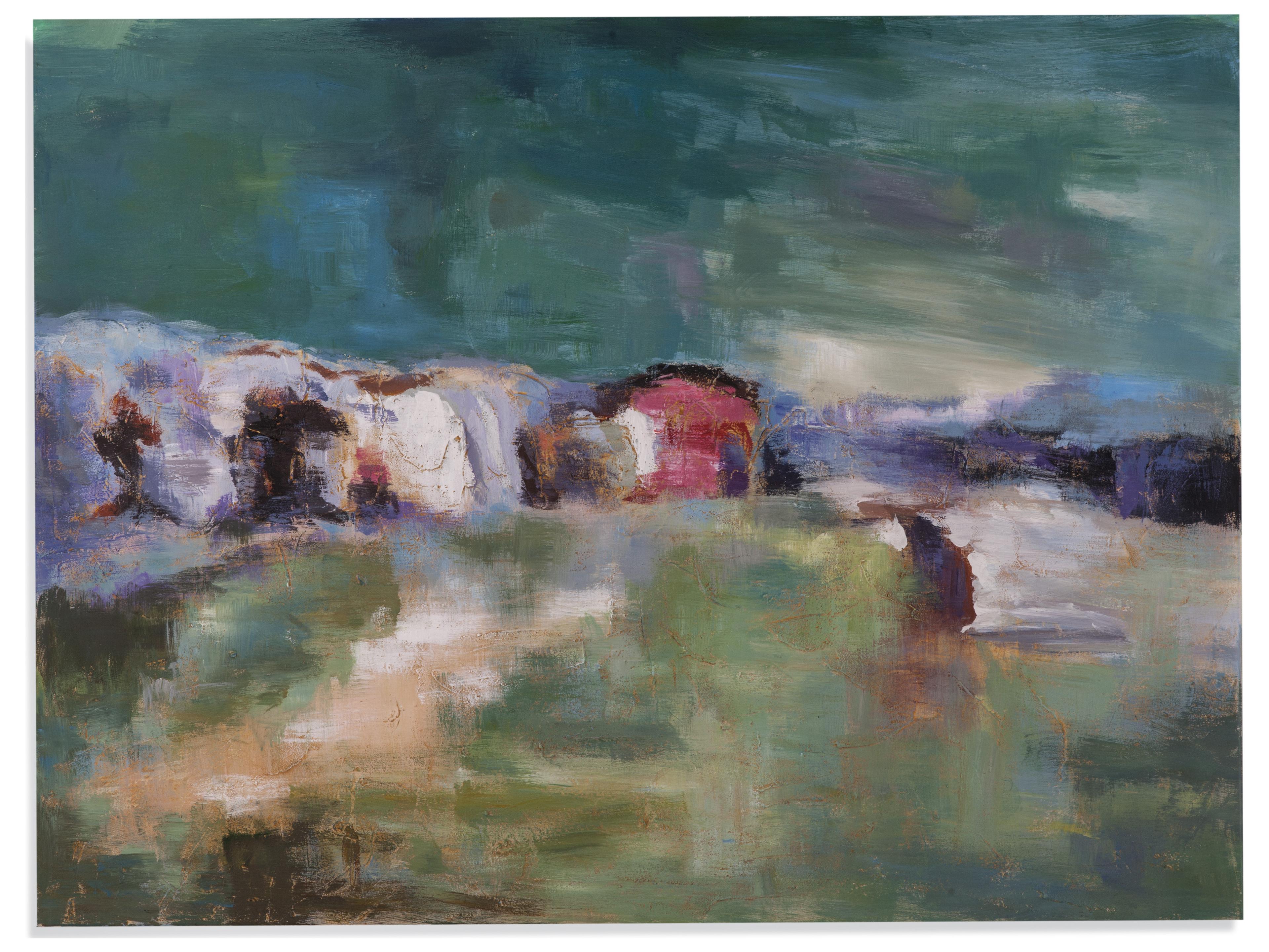 Bassett Mirror Impressionism Fields of Green Wall Art