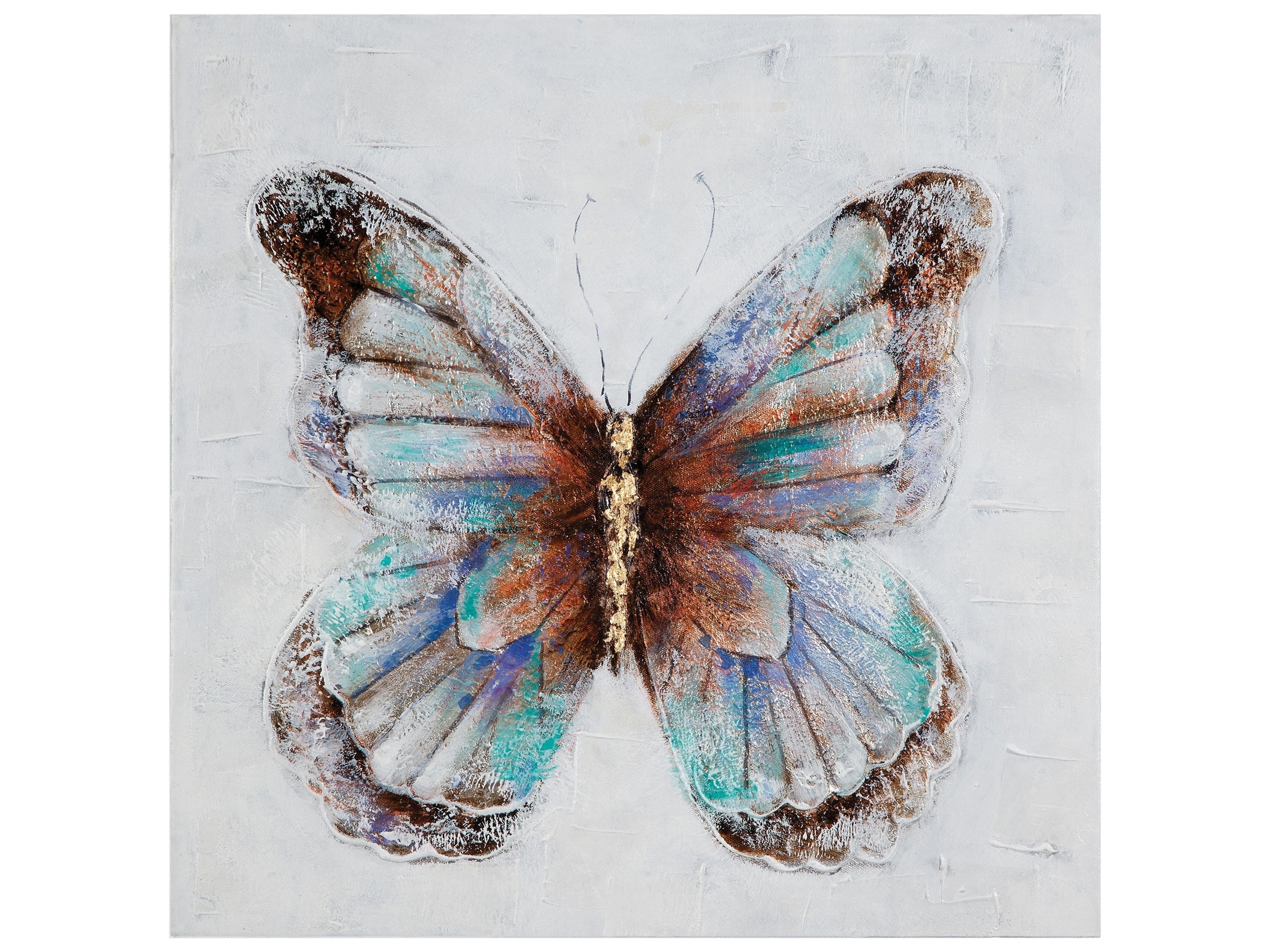 Bassett Mirror Realism Metallic Butterflies Wall Art