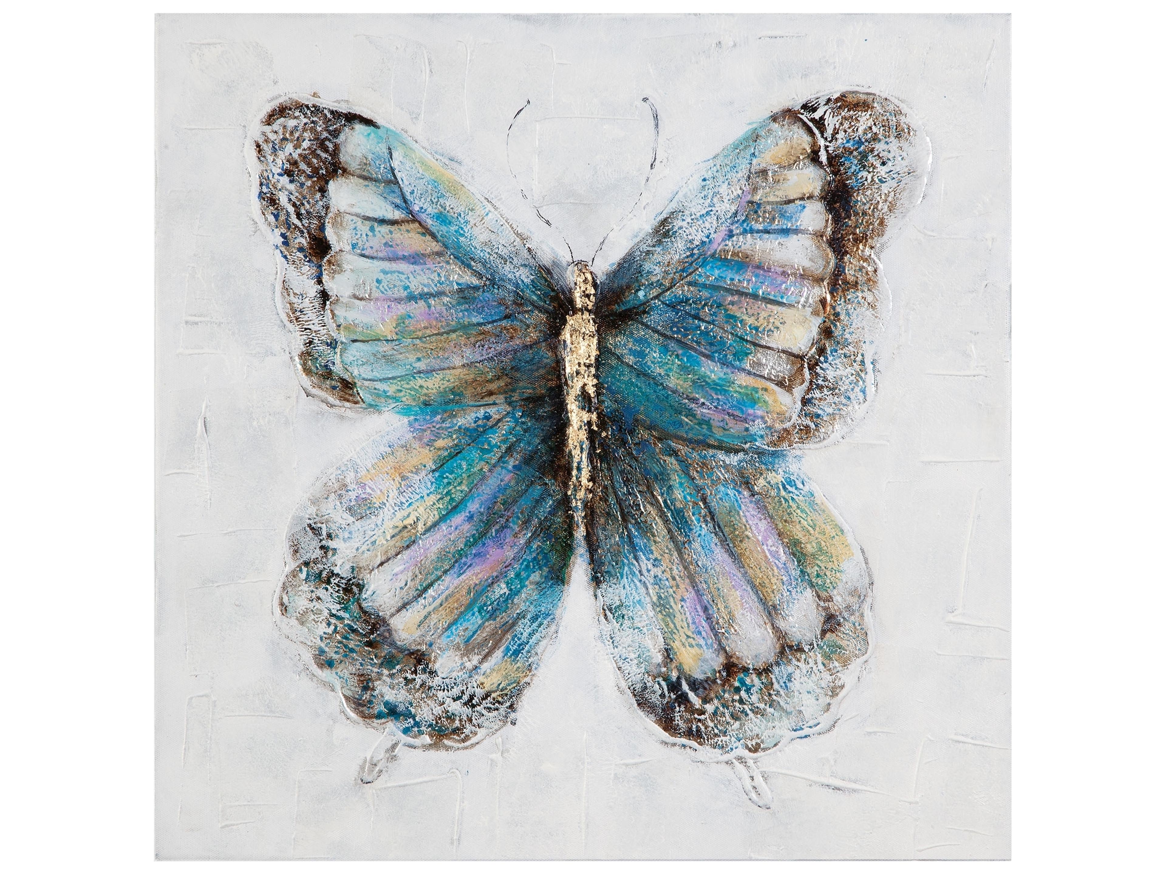 Bassett Mirror Realism Metallic Butterflies Wall Art