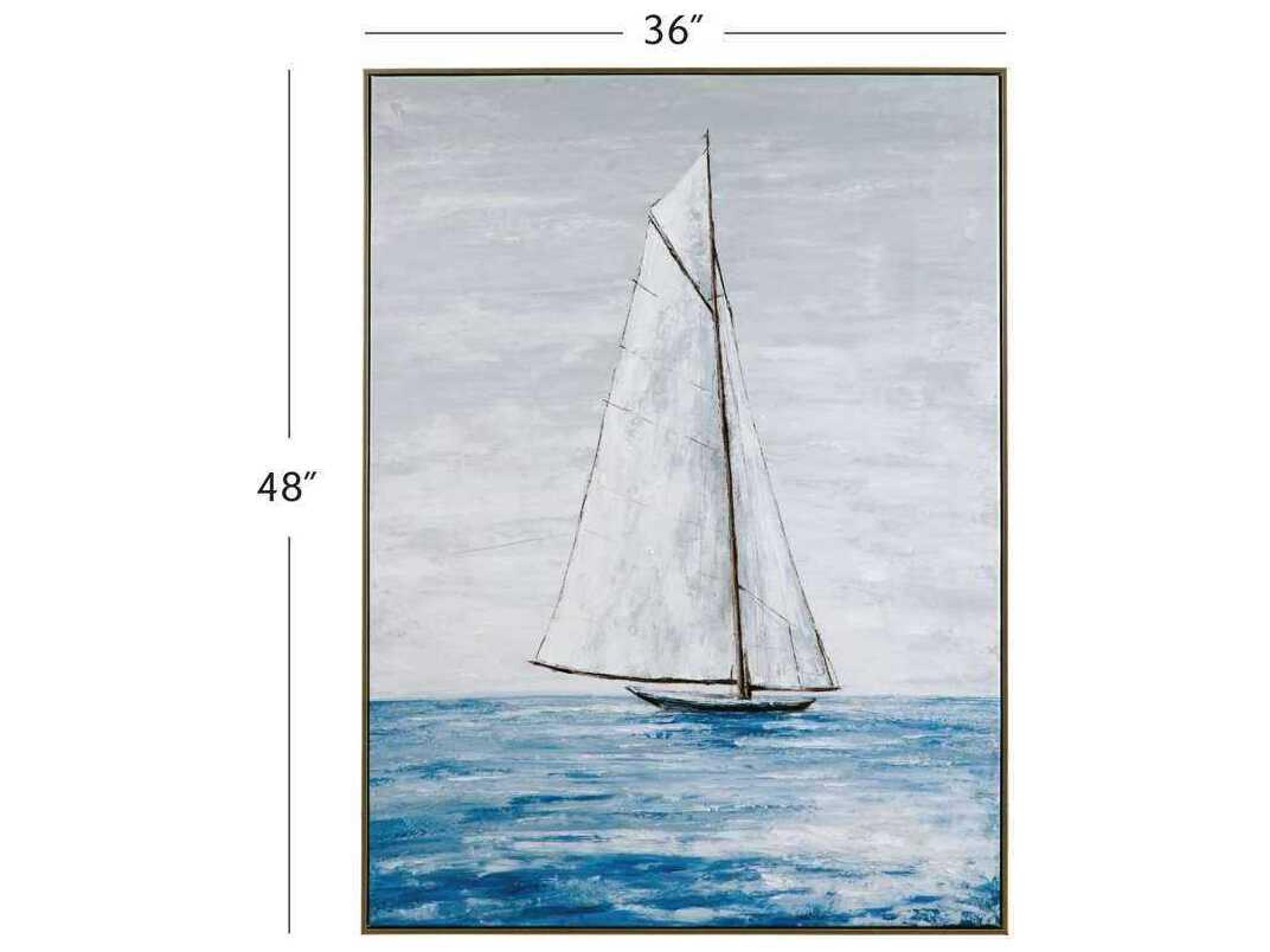 Bassett Mirror 48" Blue Set Sail Wall Art