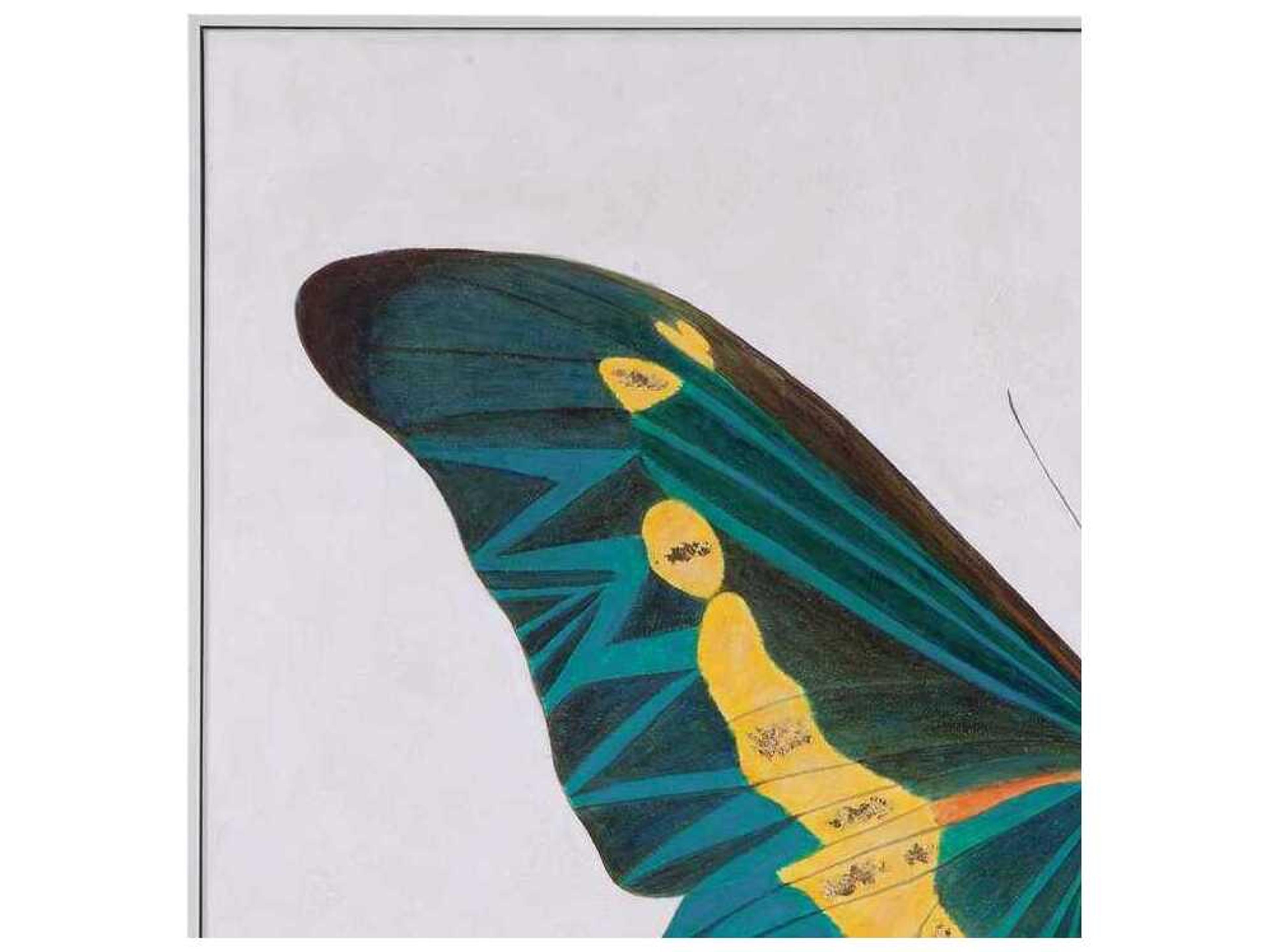 Bassett Mirror 31" Blue Butterfly WingsWall Art 2 Piece Set