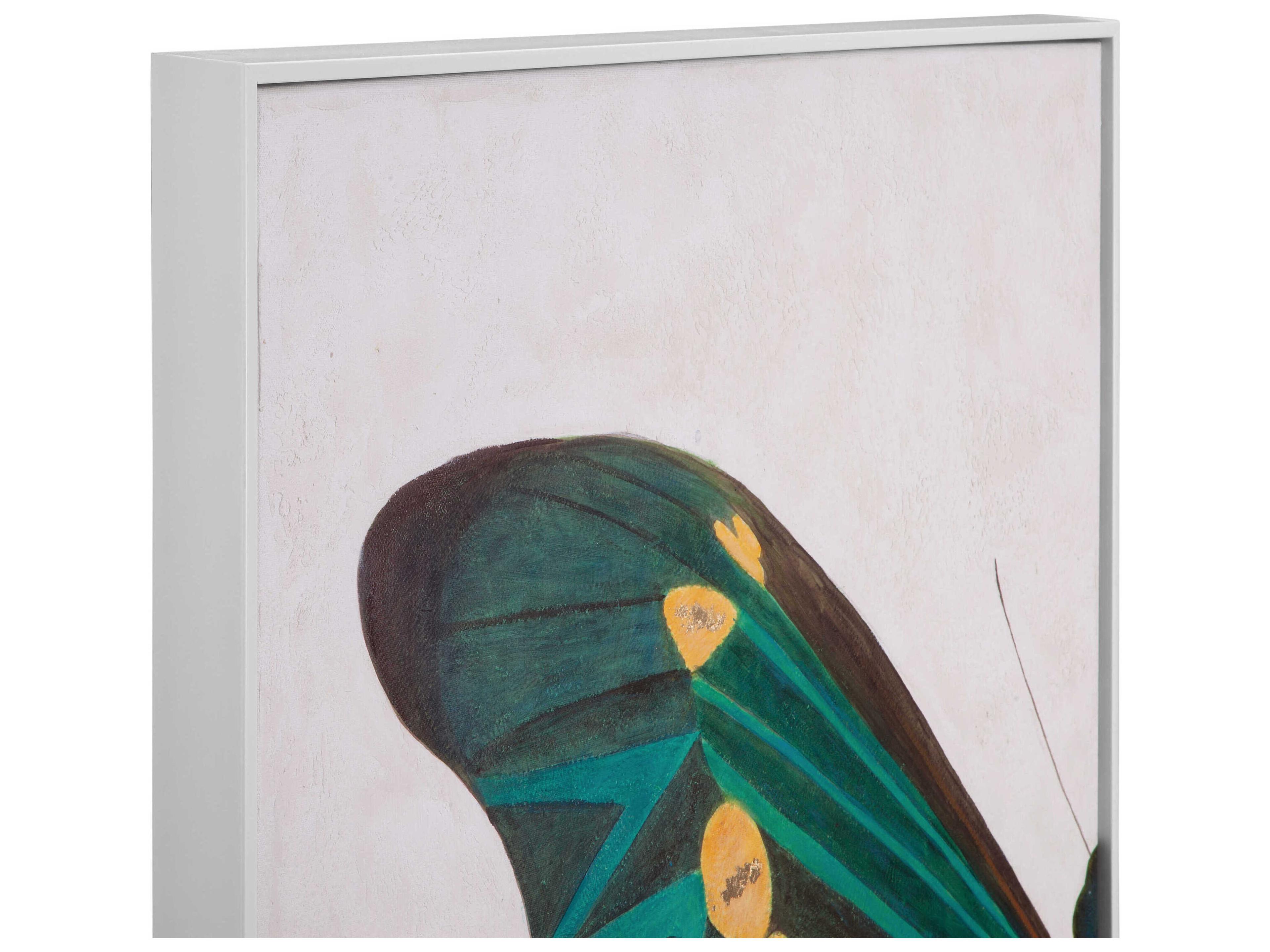 Bassett Mirror 31" Blue Butterfly WingsWall Art 2 Piece Set