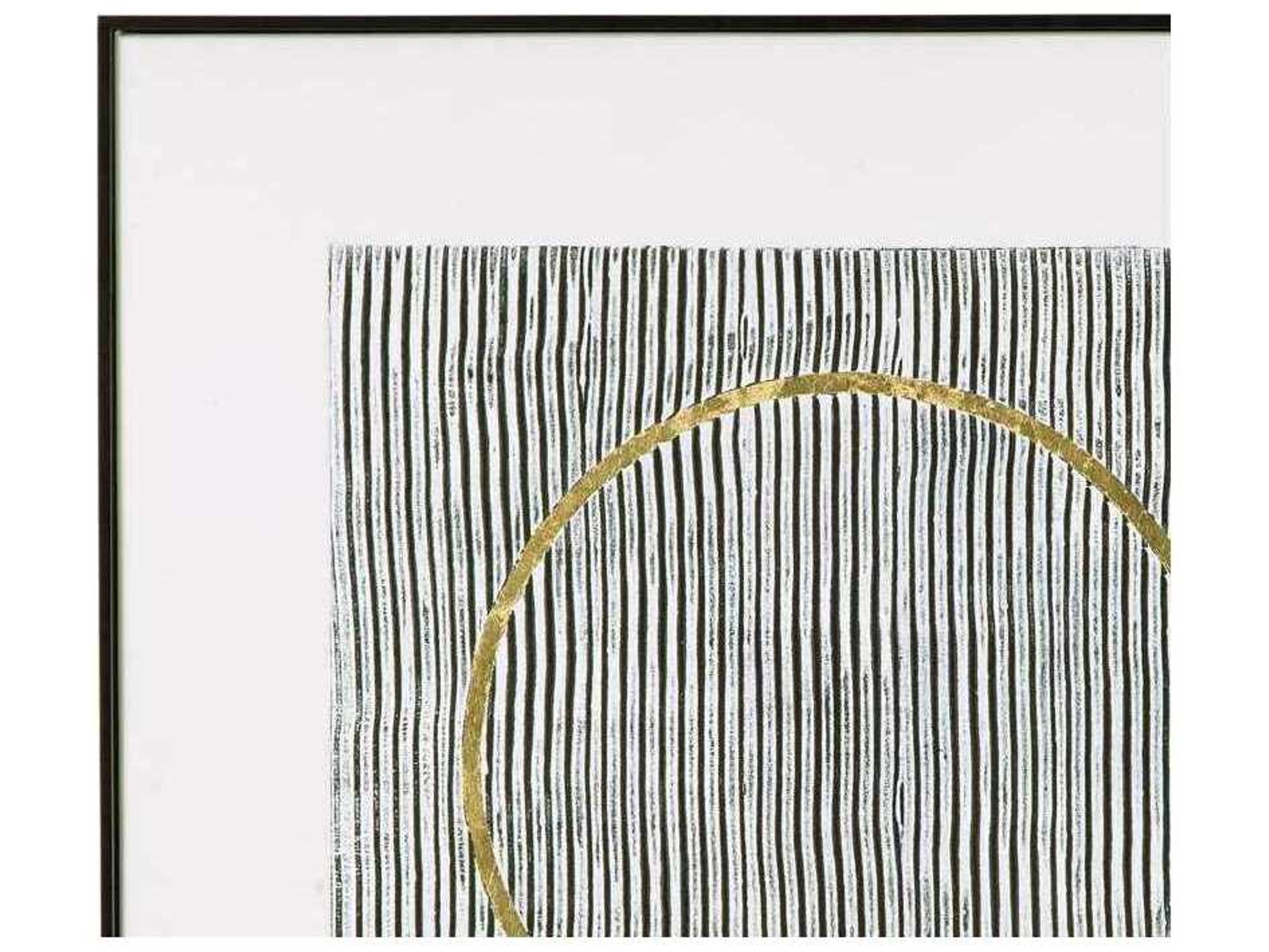 Bassett Mirror 37" Black GraphiteWall Art 2 Piece Set