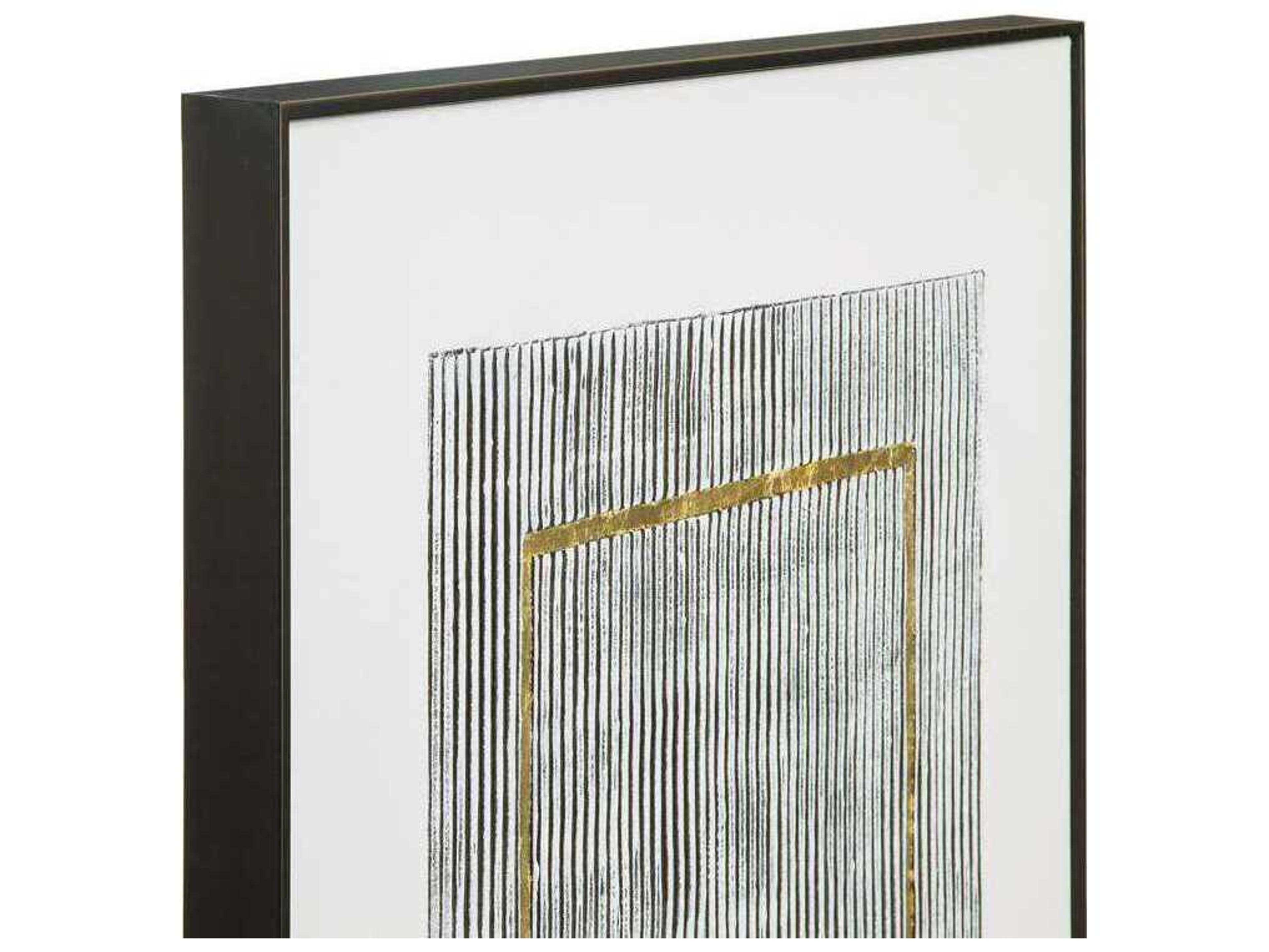 Bassett Mirror 37" Black GraphiteWall Art 2 Piece Set