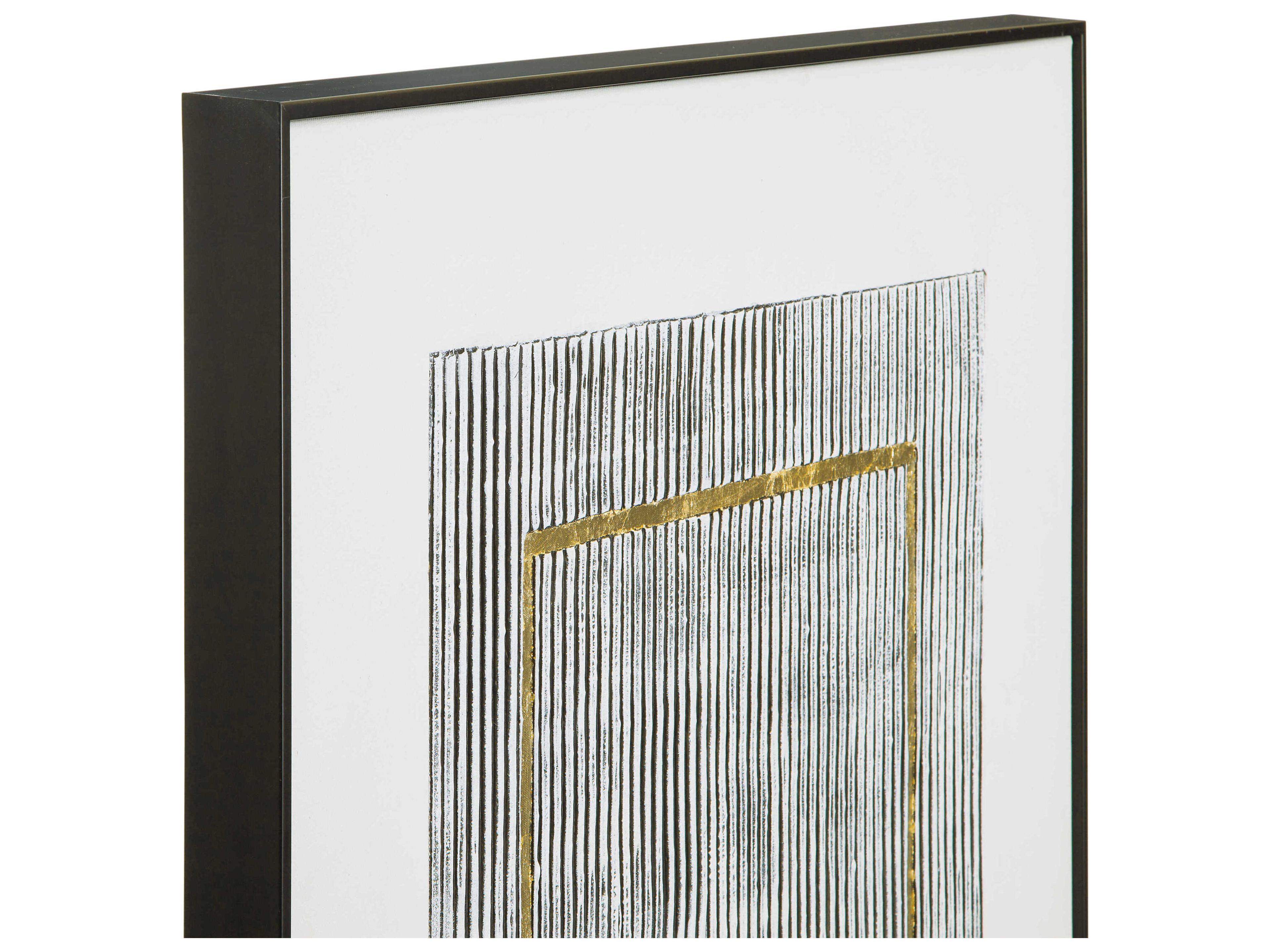 Bassett Mirror 37" Black GraphiteWall Art 2 Piece Set