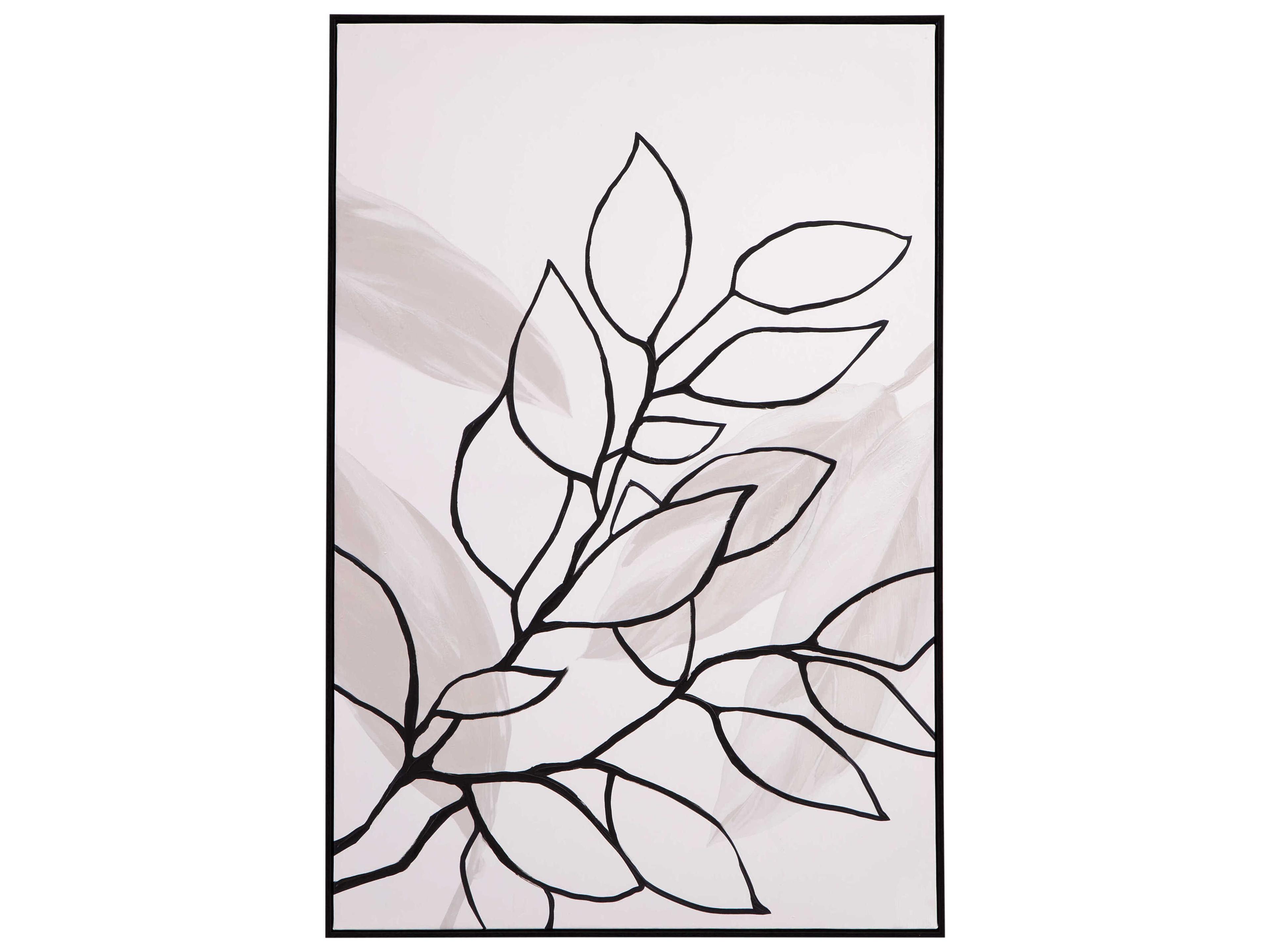 Bassett Mirror 32" Black Harmony II Canvas Art