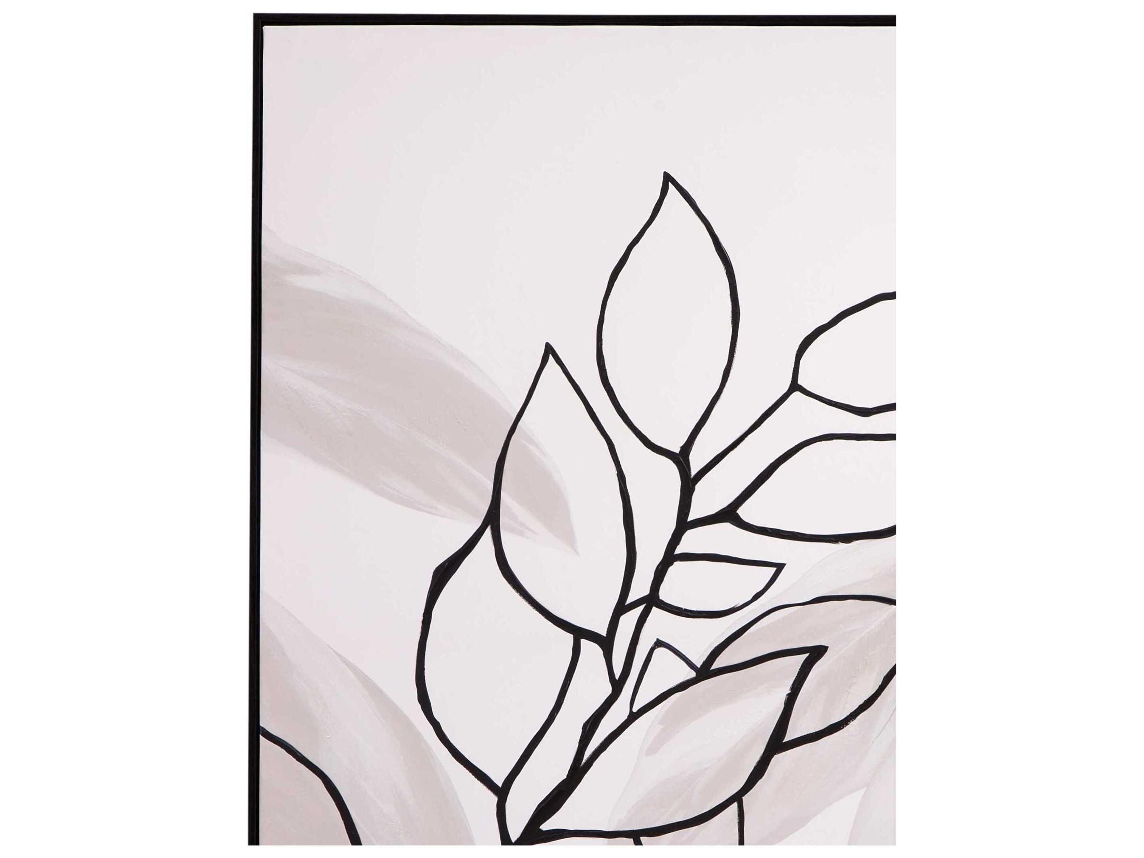 Bassett Mirror 32" Black Harmony II Canvas Art