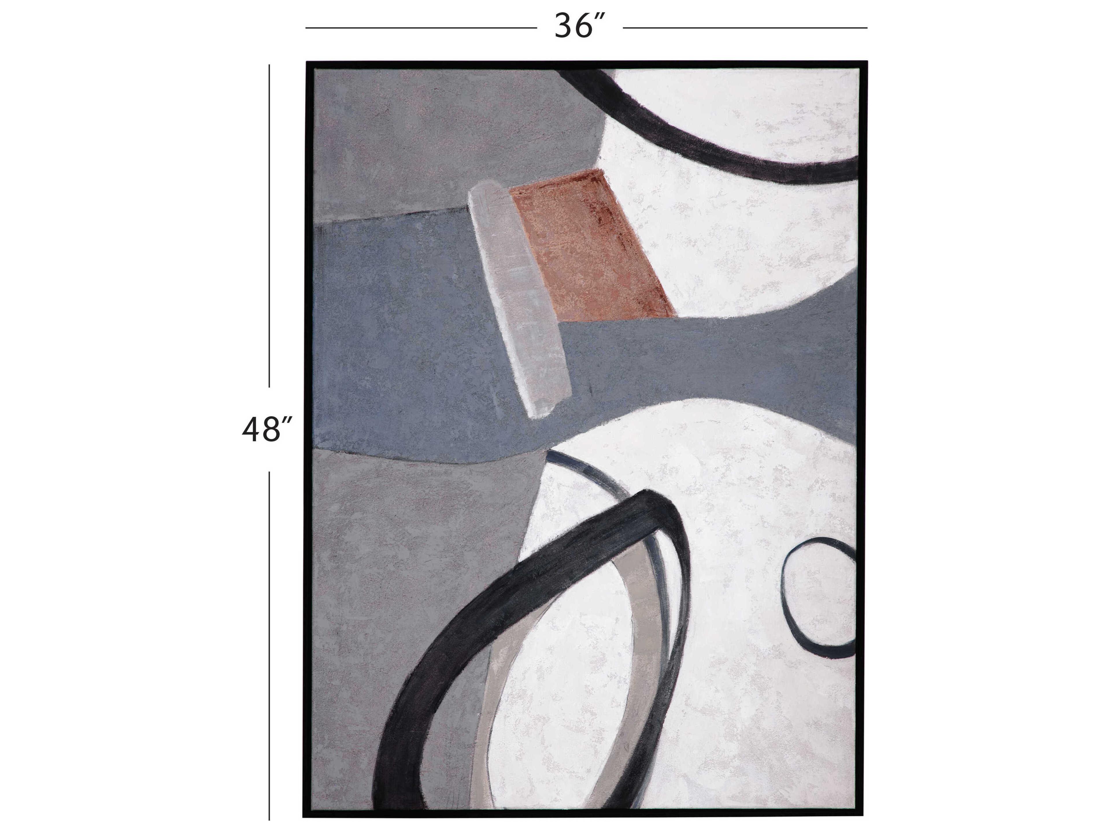 Bassett Mirror 36" Gray Sumter Canvas Art