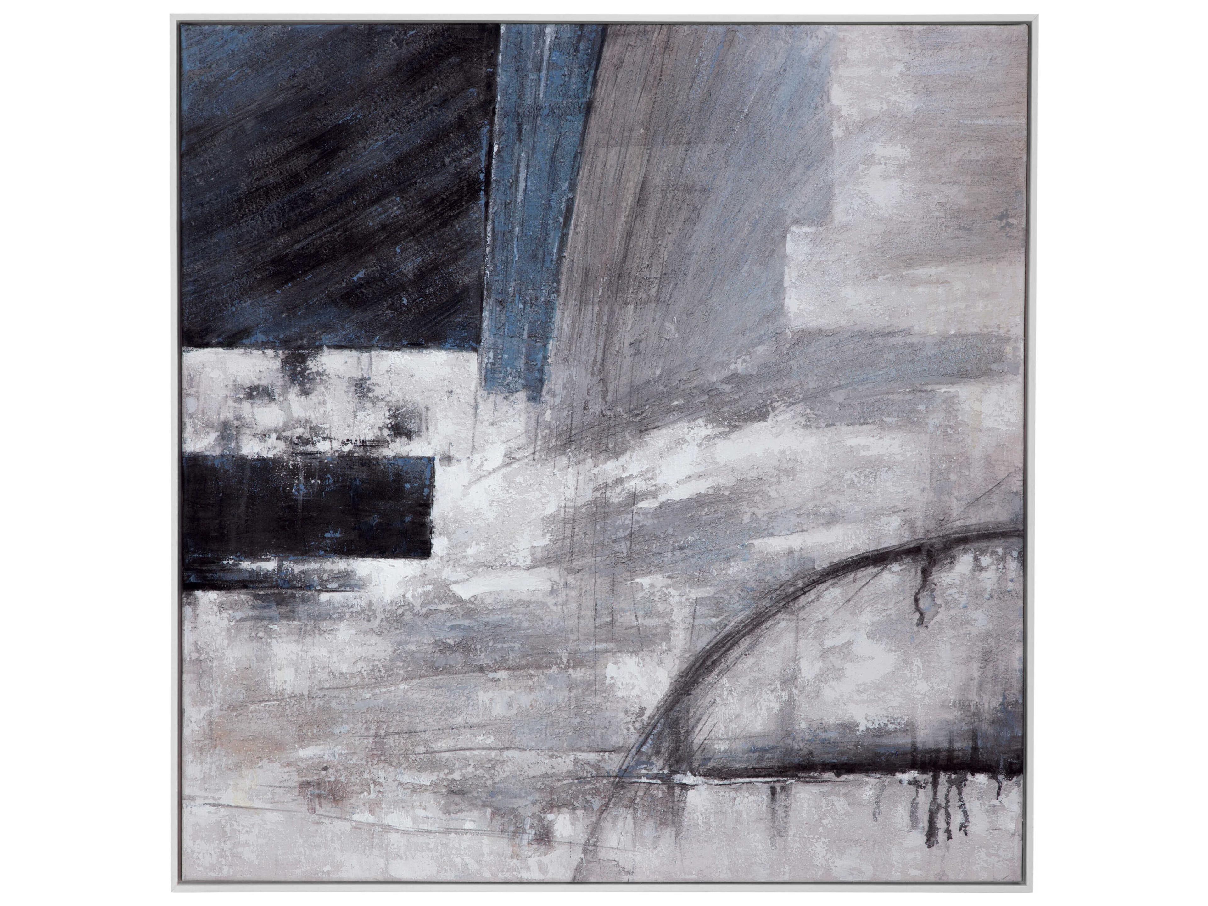 Bassett Mirror 40" Gray Yuma Canvas Art