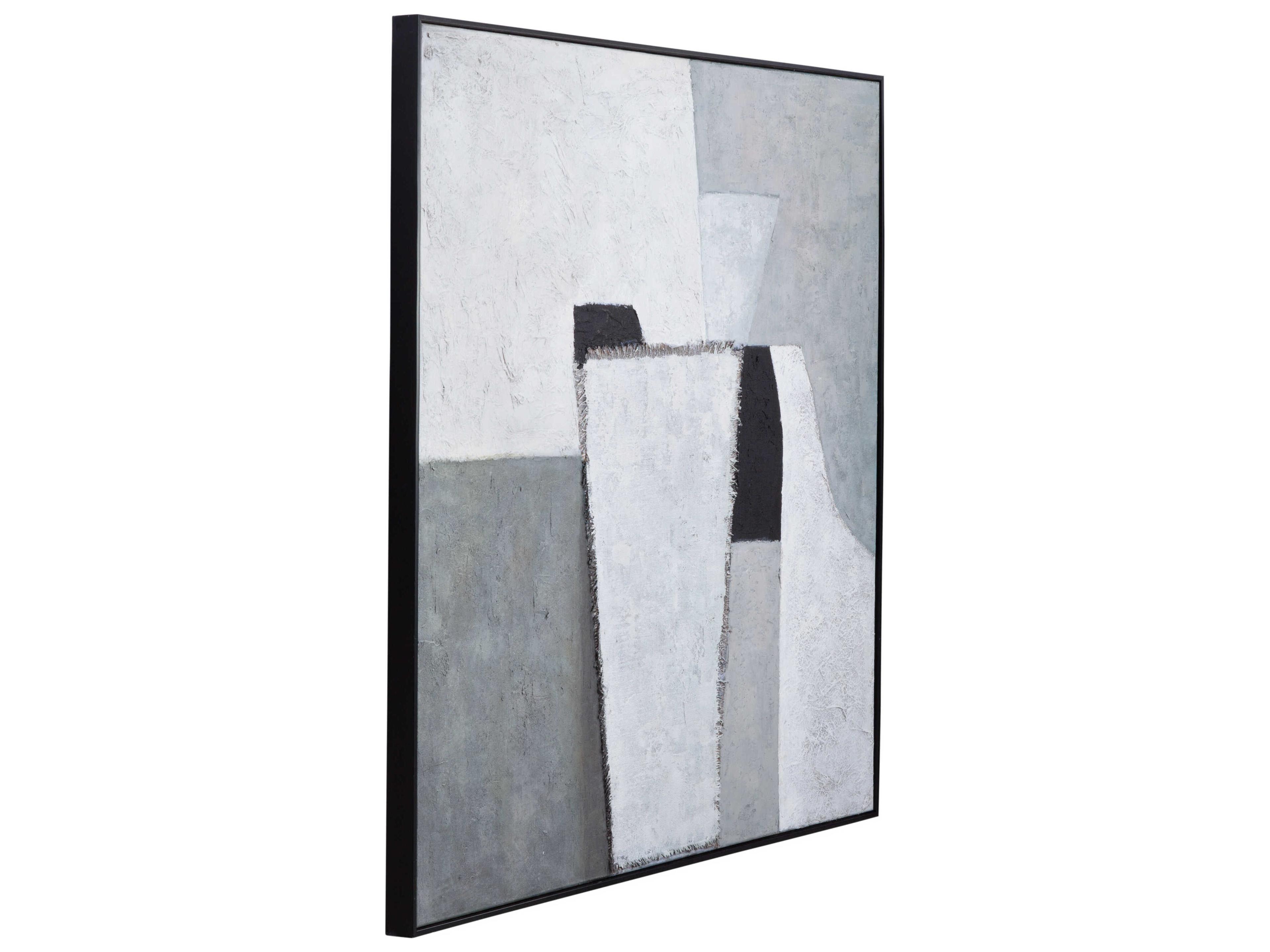 Bassett Mirror 40" Gray Landen Canvas Art