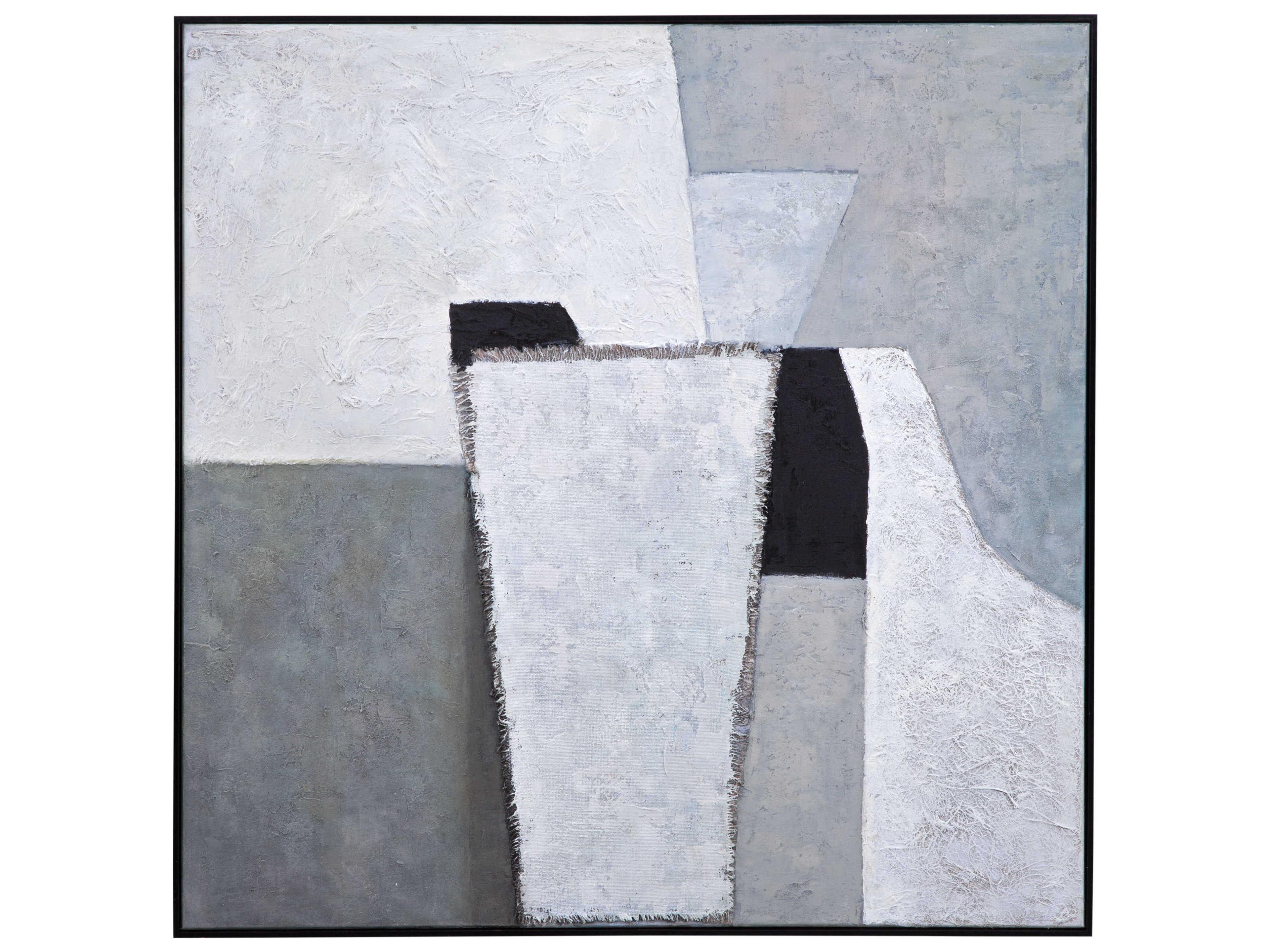 Bassett Mirror 40" Gray Landen Canvas Art