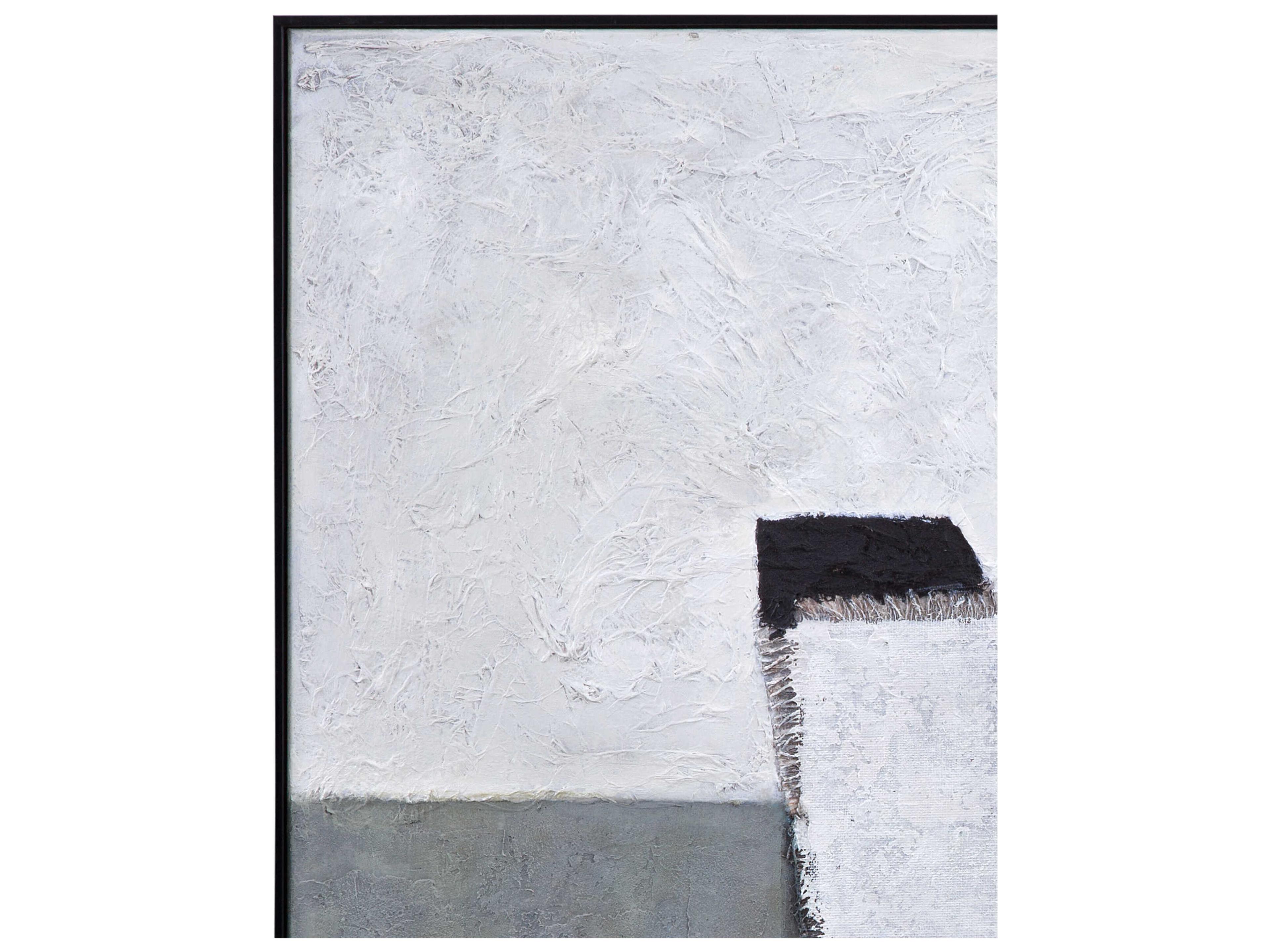 Bassett Mirror 40" Gray Landen Canvas Art