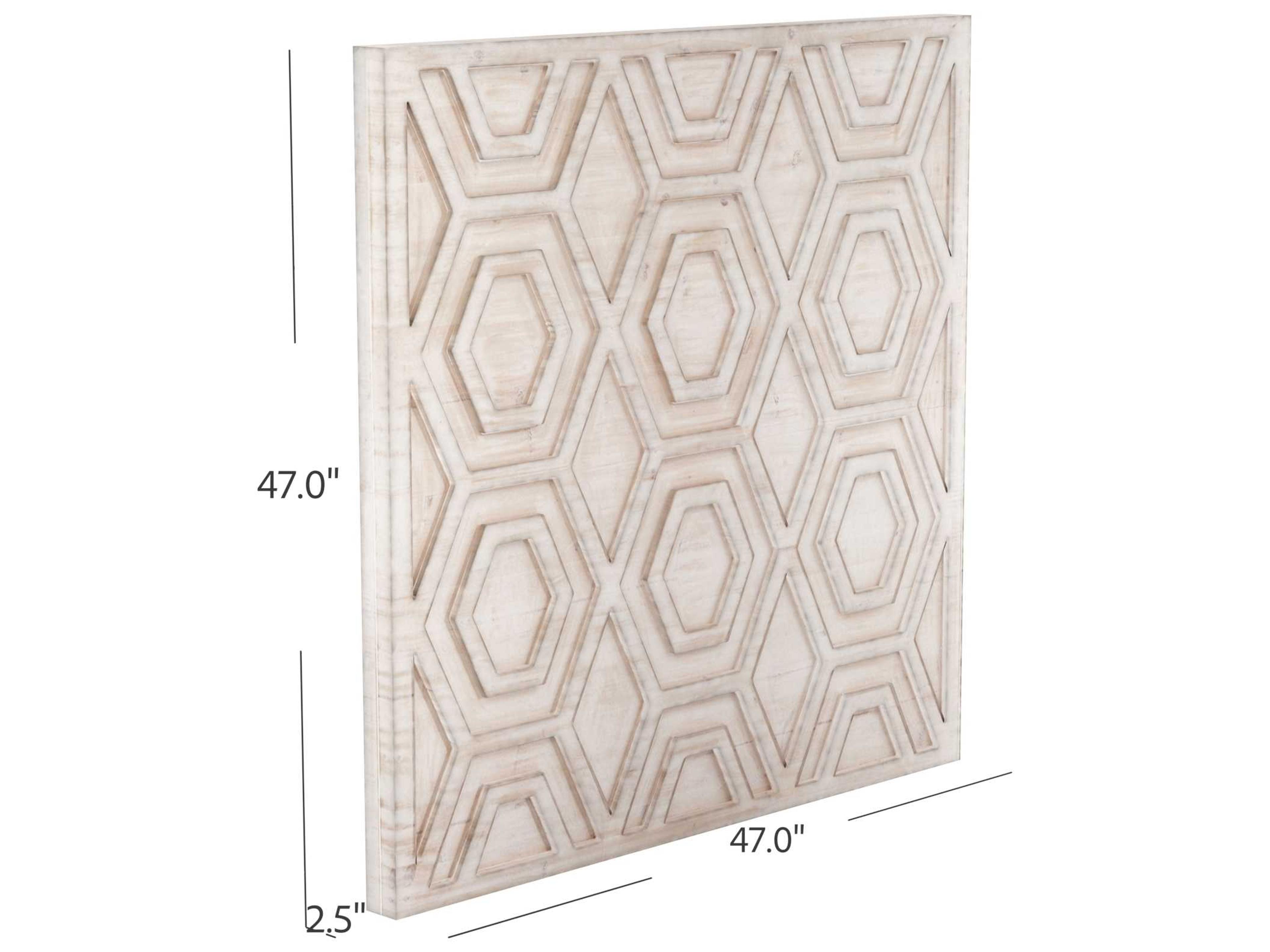 Bassett Mirror 3 Dimensional Geometric Wood Wall Art