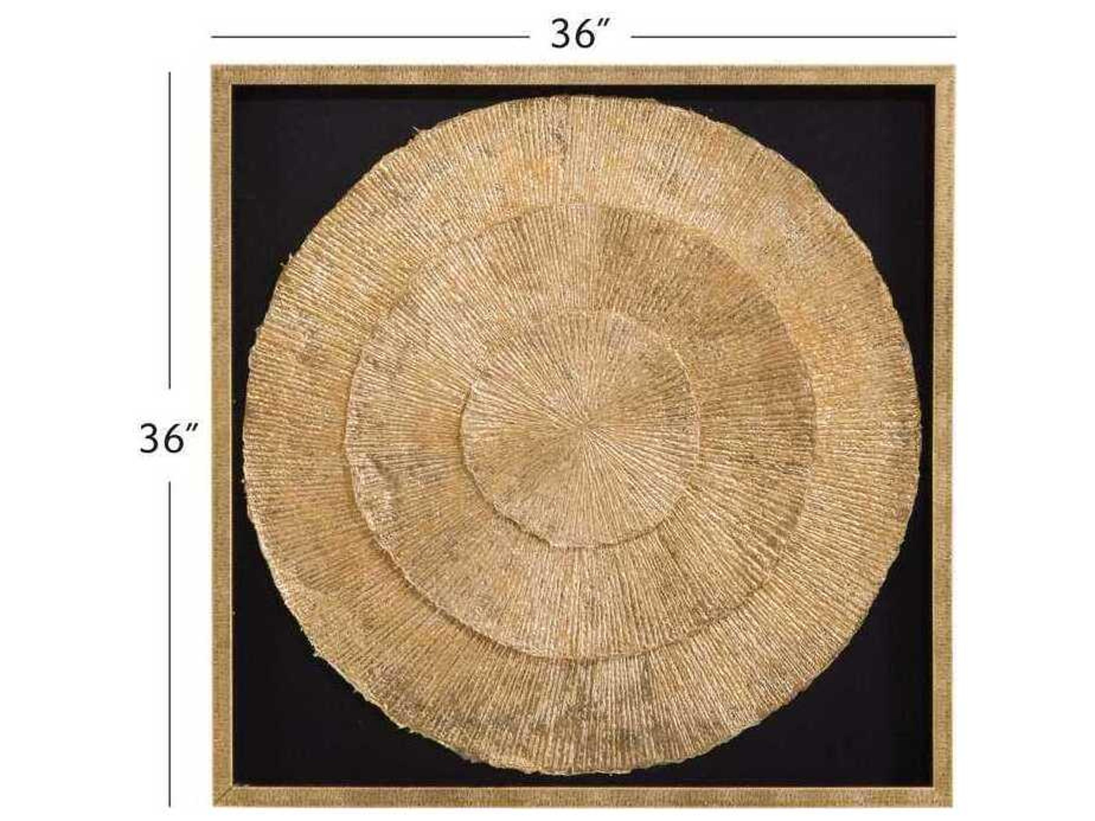 Bassett Mirror 36" Black Ophelia Wall Art