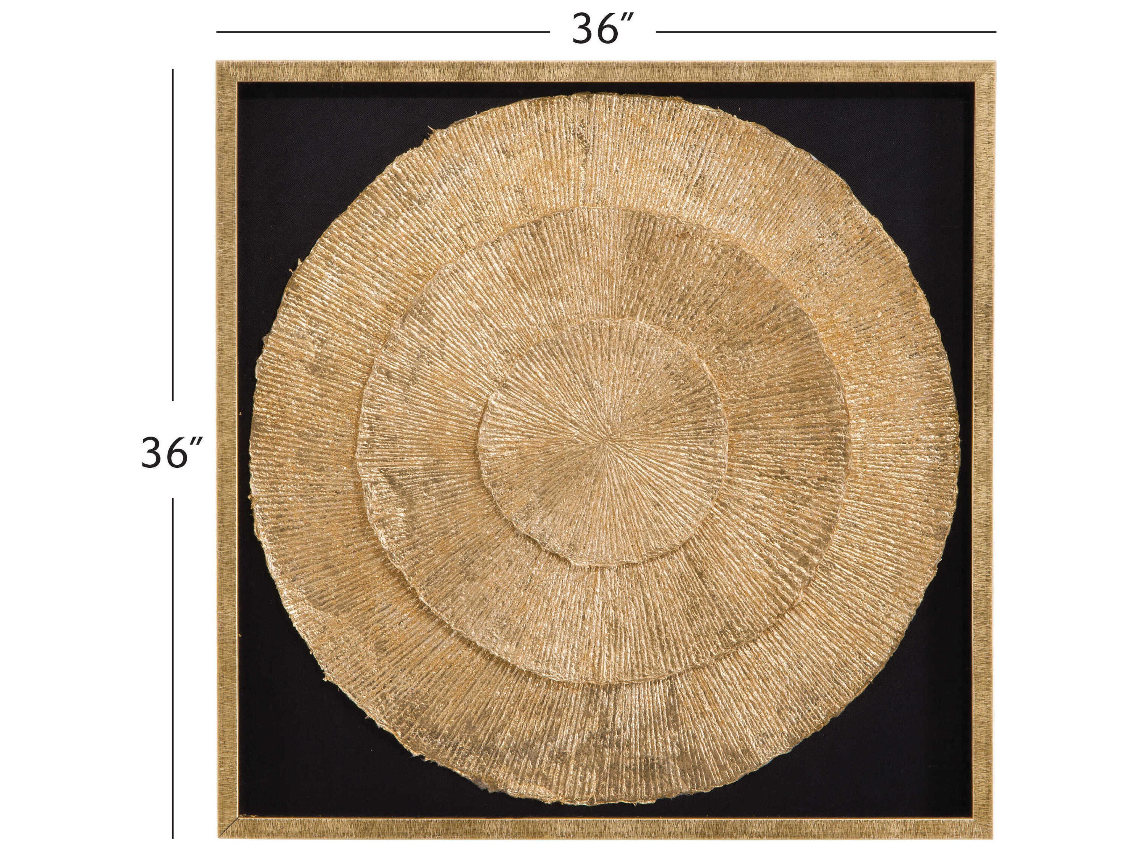 Bassett Mirror 36" Black Ophelia Wall Art