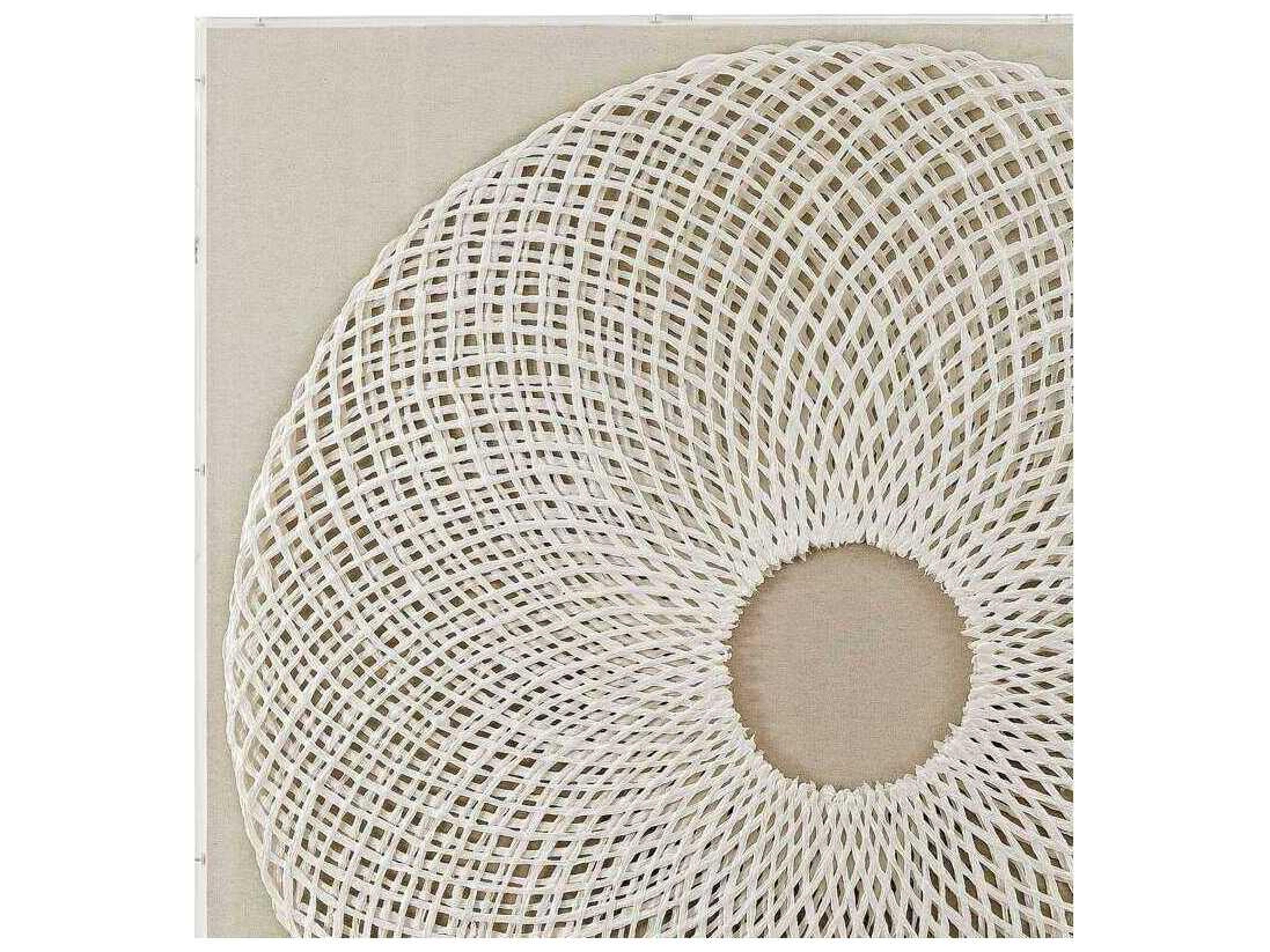 Bassett Mirror 47" White Fleetwood Wall Art