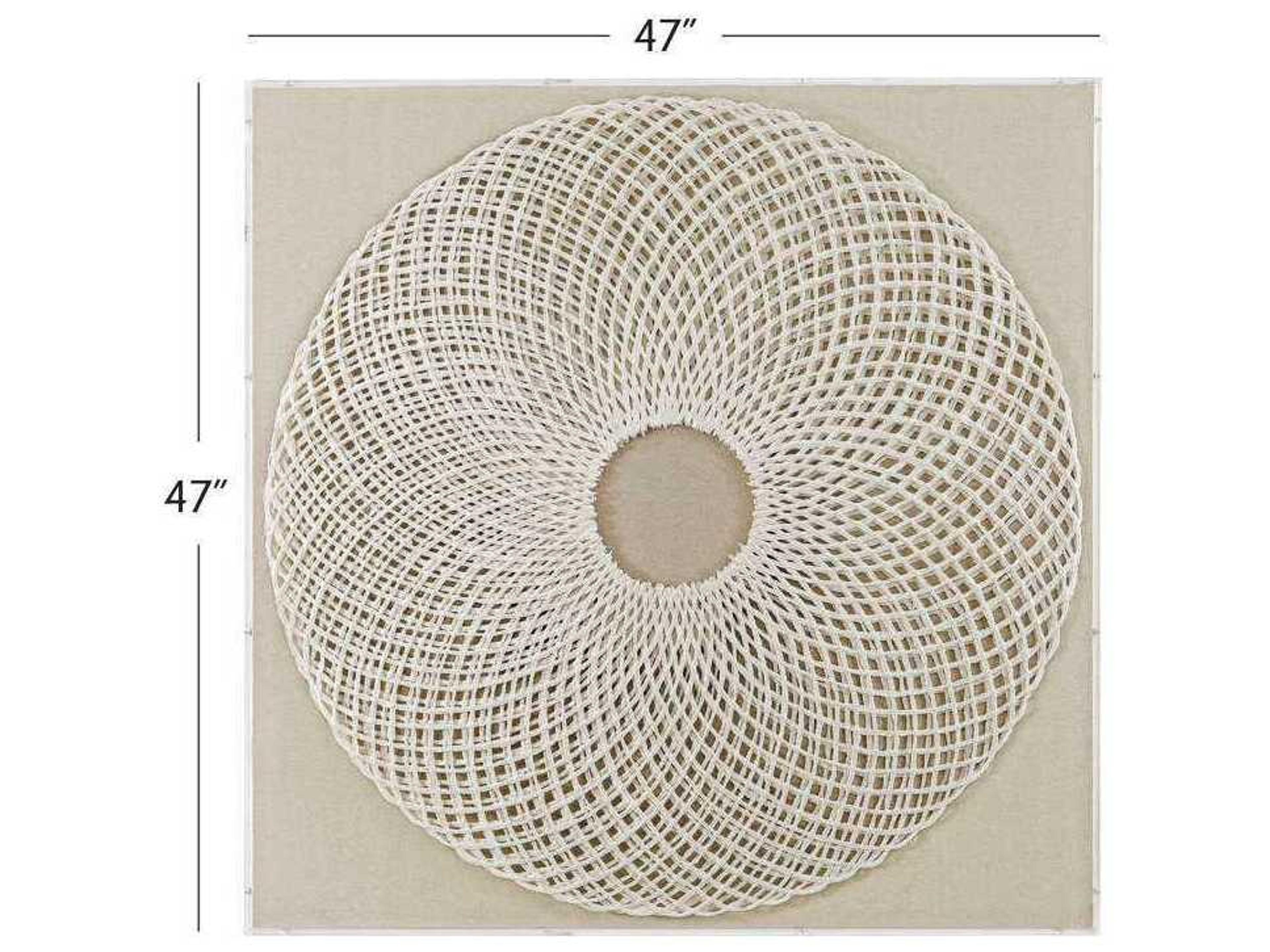 Bassett Mirror 47" White Fleetwood Wall Art